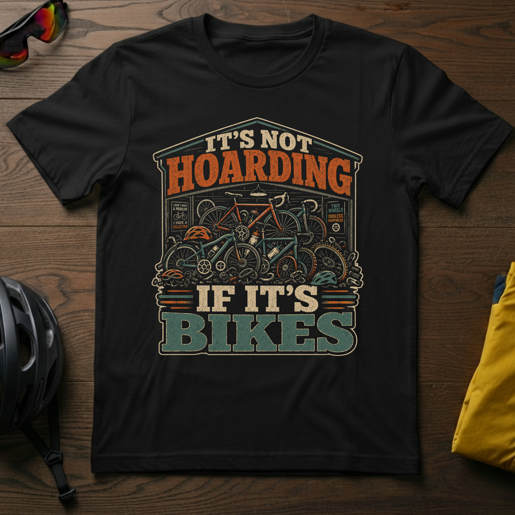 "It's Not Hoarding if it's Bikes" Tee - Chainline Collective