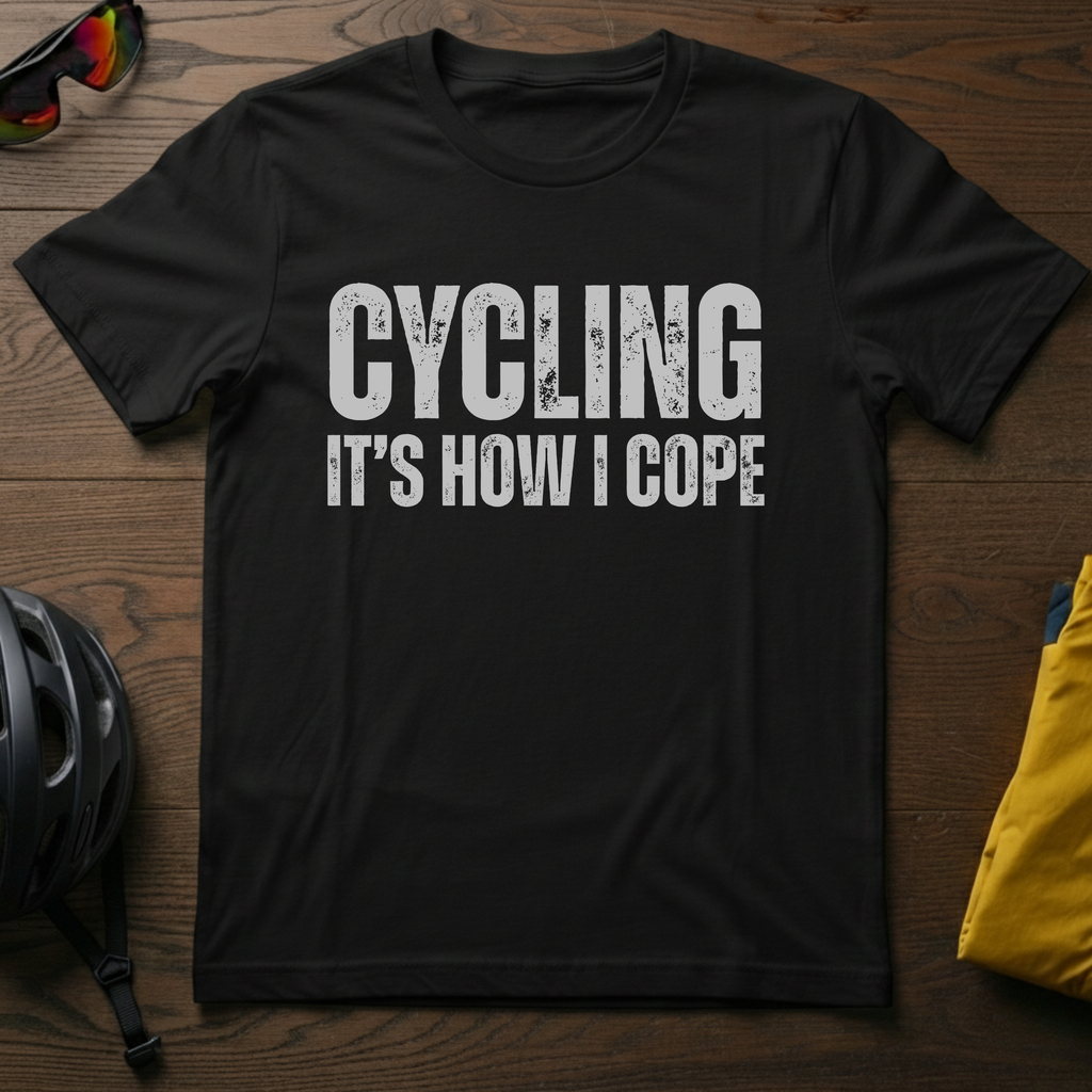 Cycling -- It's How I Cope Tee - Chainline Collective
