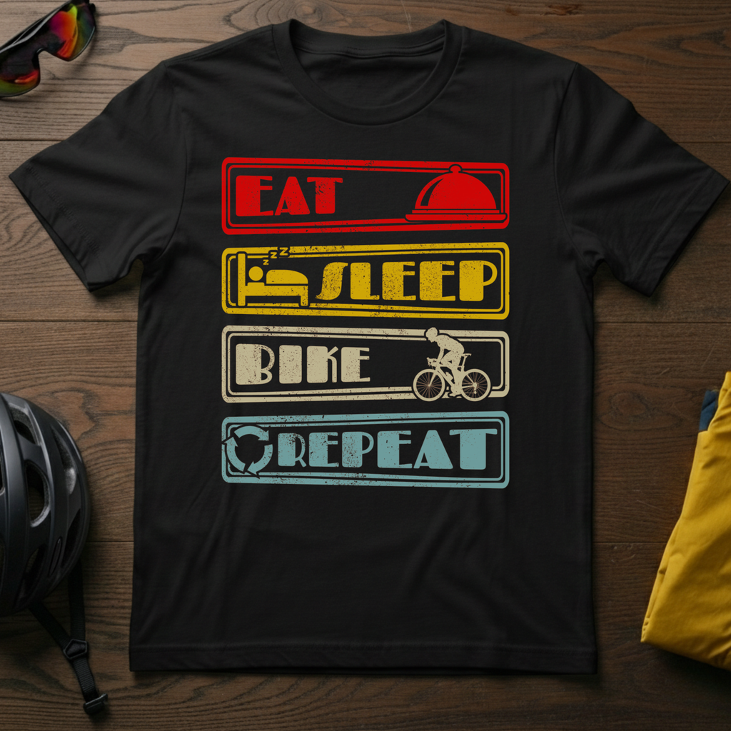 Eat Sleep Bike Repeat Tee - Chainline Collective