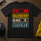Eat Sleep Bike Repeat Tee - Chainline Collective