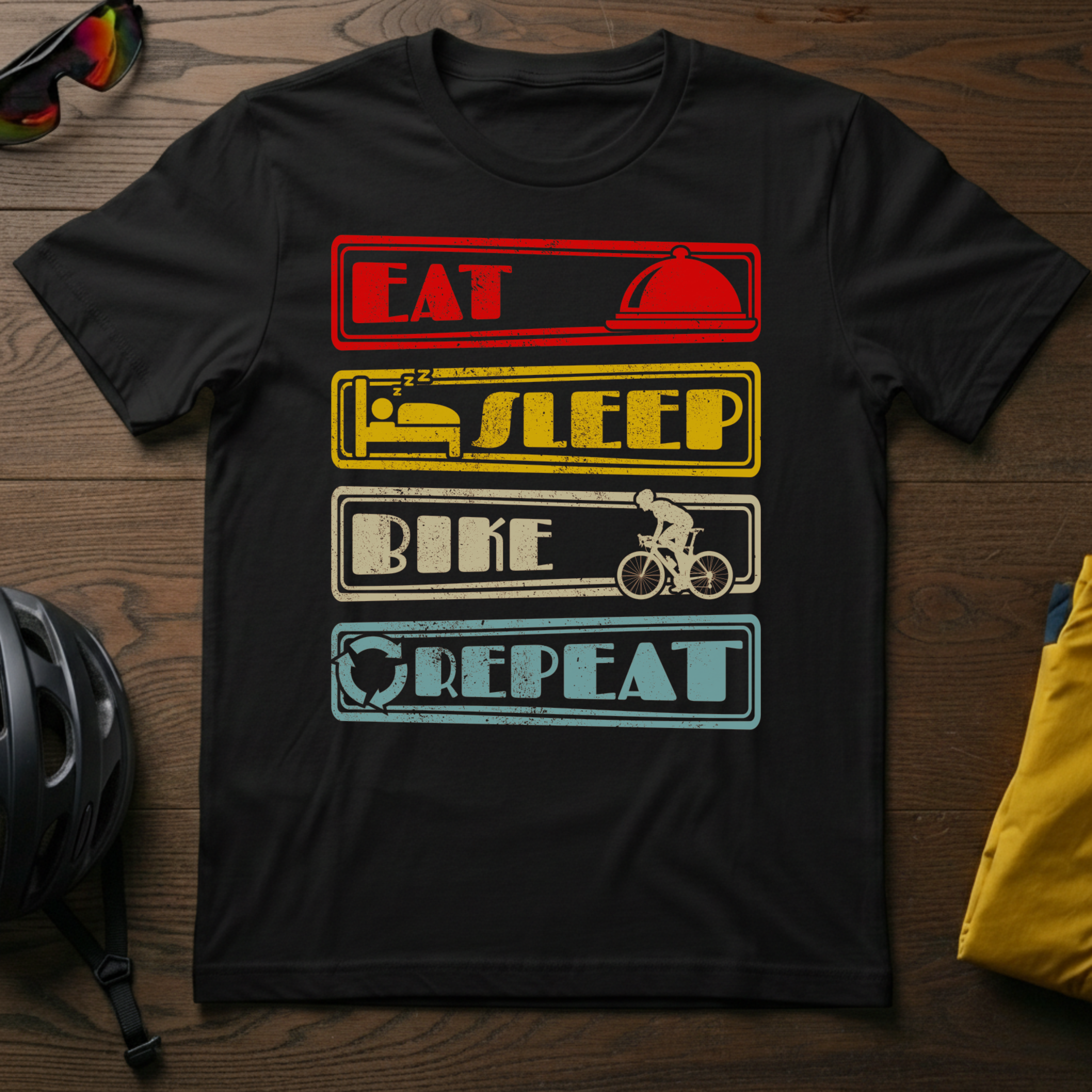 Eat Sleep Bike Repeat Tee - Chainline Collective