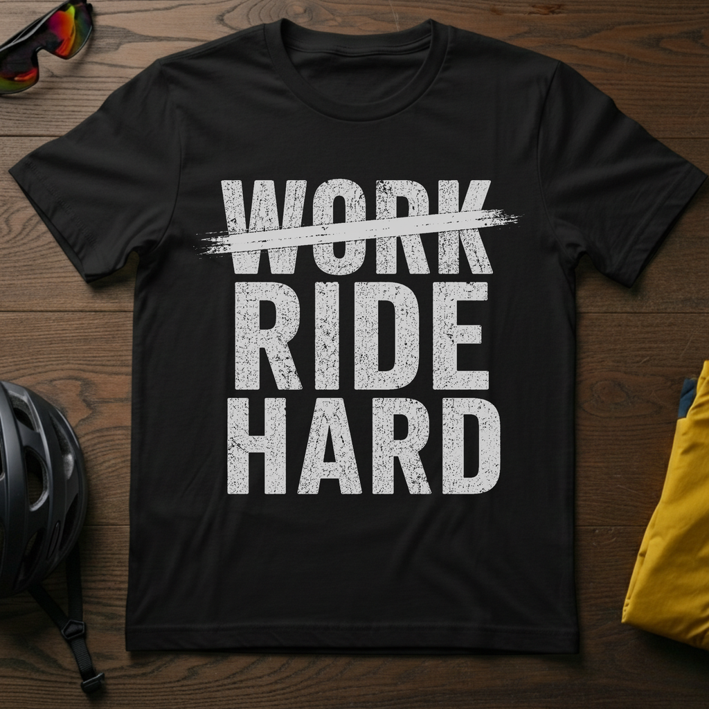 Work Hard, no, Ride Hard Tee - Chainline Collective