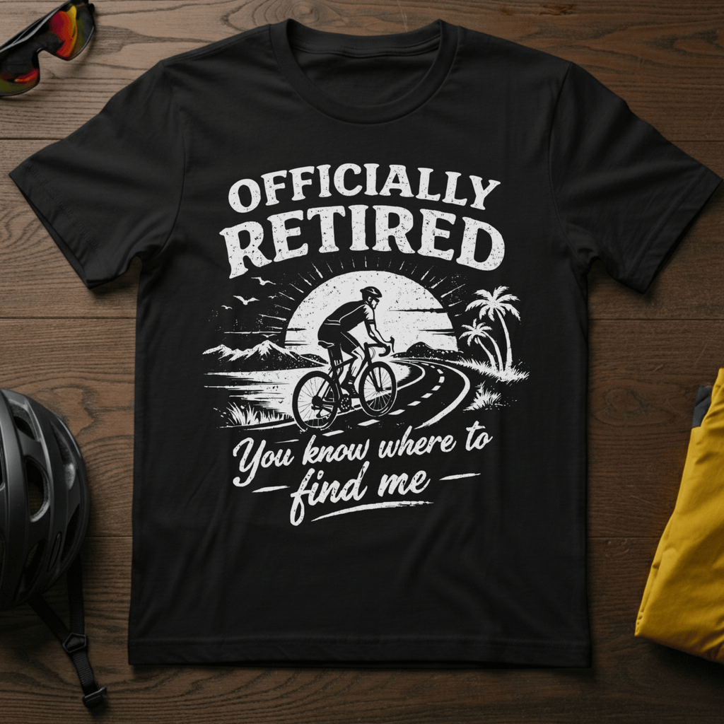 "Officially Retired..." Cyclist Tee - Chainline Collective