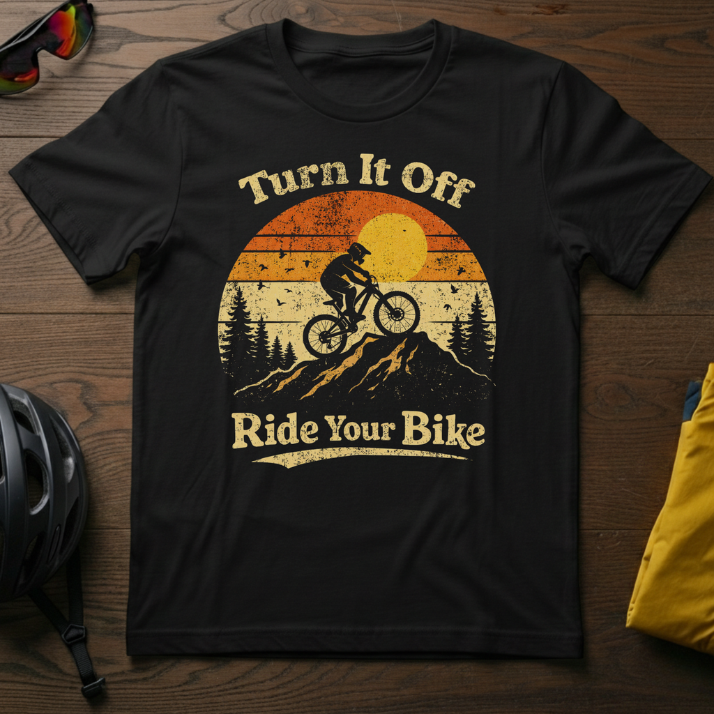 Turn It Off, Ride Your Bike Tee - Chainline Collective