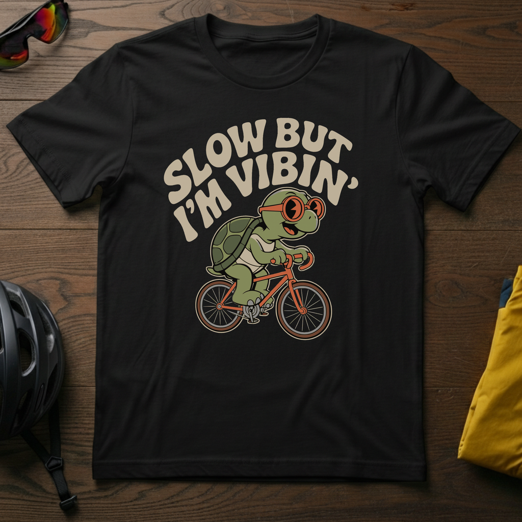 "Slow But I’m Vibin'" Turtle Tee - Chainline Collective