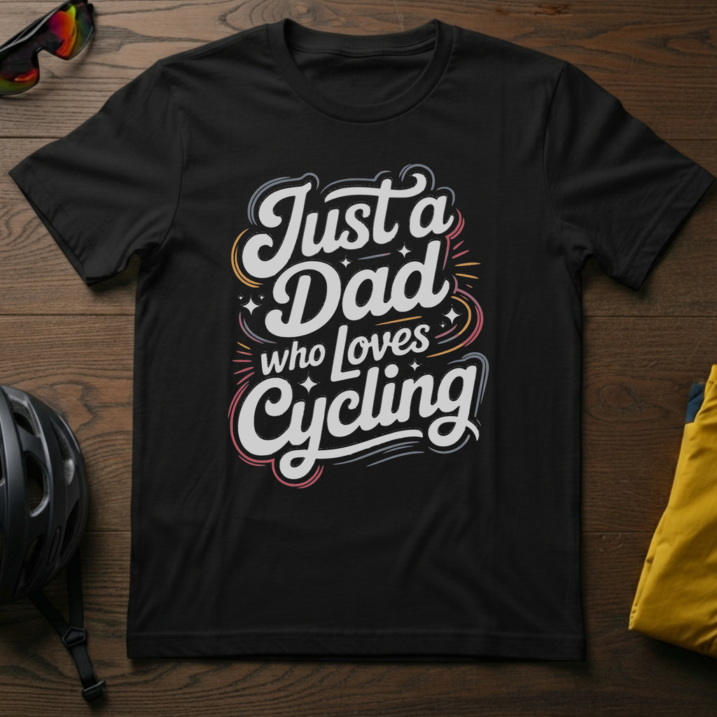 Just a Dad Who Loves Cycling Tee - Chainline Collective