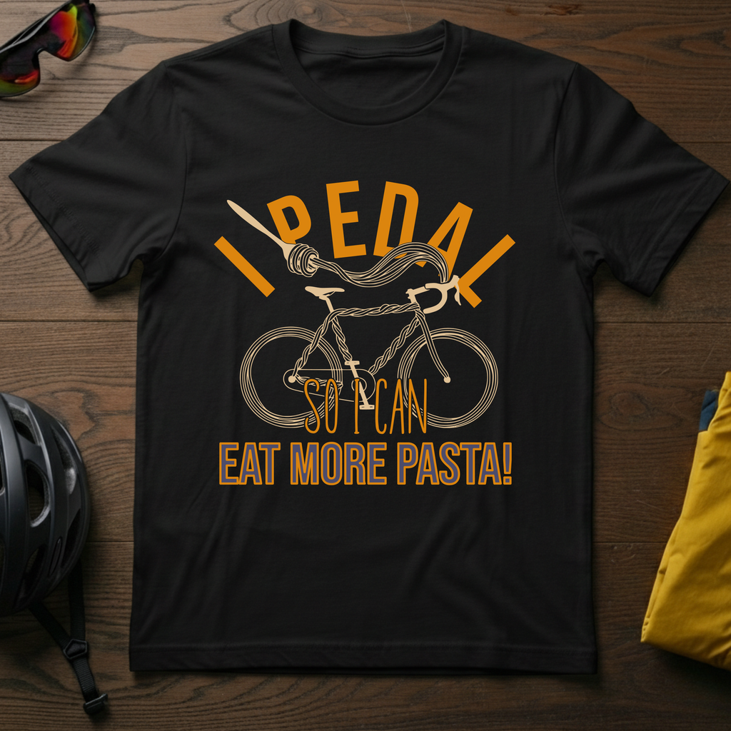 I Pedal So I Can Eat More Pasta Tee - Chainline Collective
