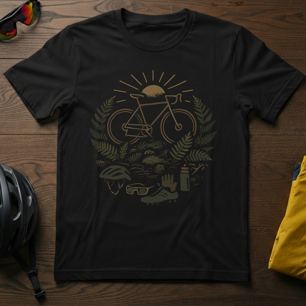 Cycling Nature Scene Tee - Chainline Collective