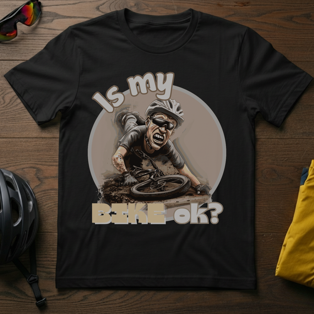 "Is My Bike OK?" Mountain Biker T-Shirt - Chainline Collective