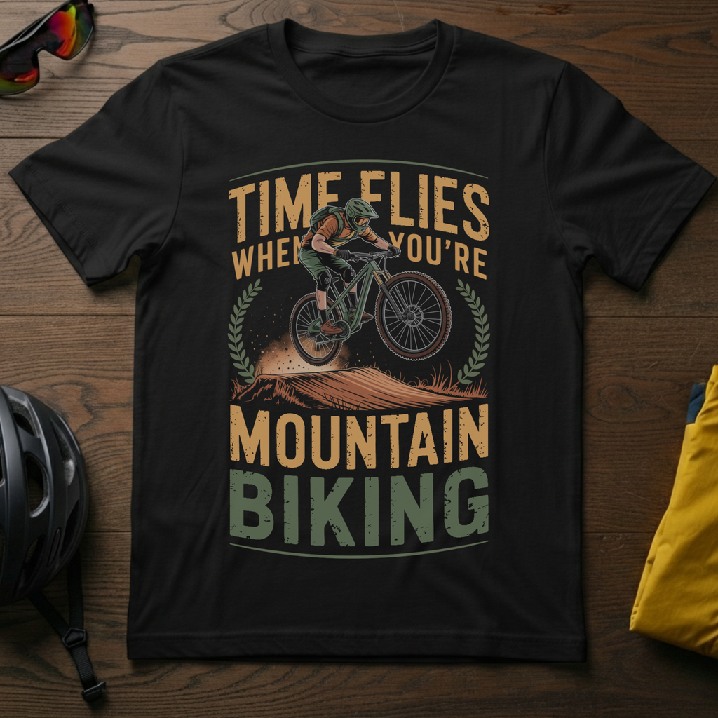 Time Flies When You're Mountain Biking Tee - Chainline Collective