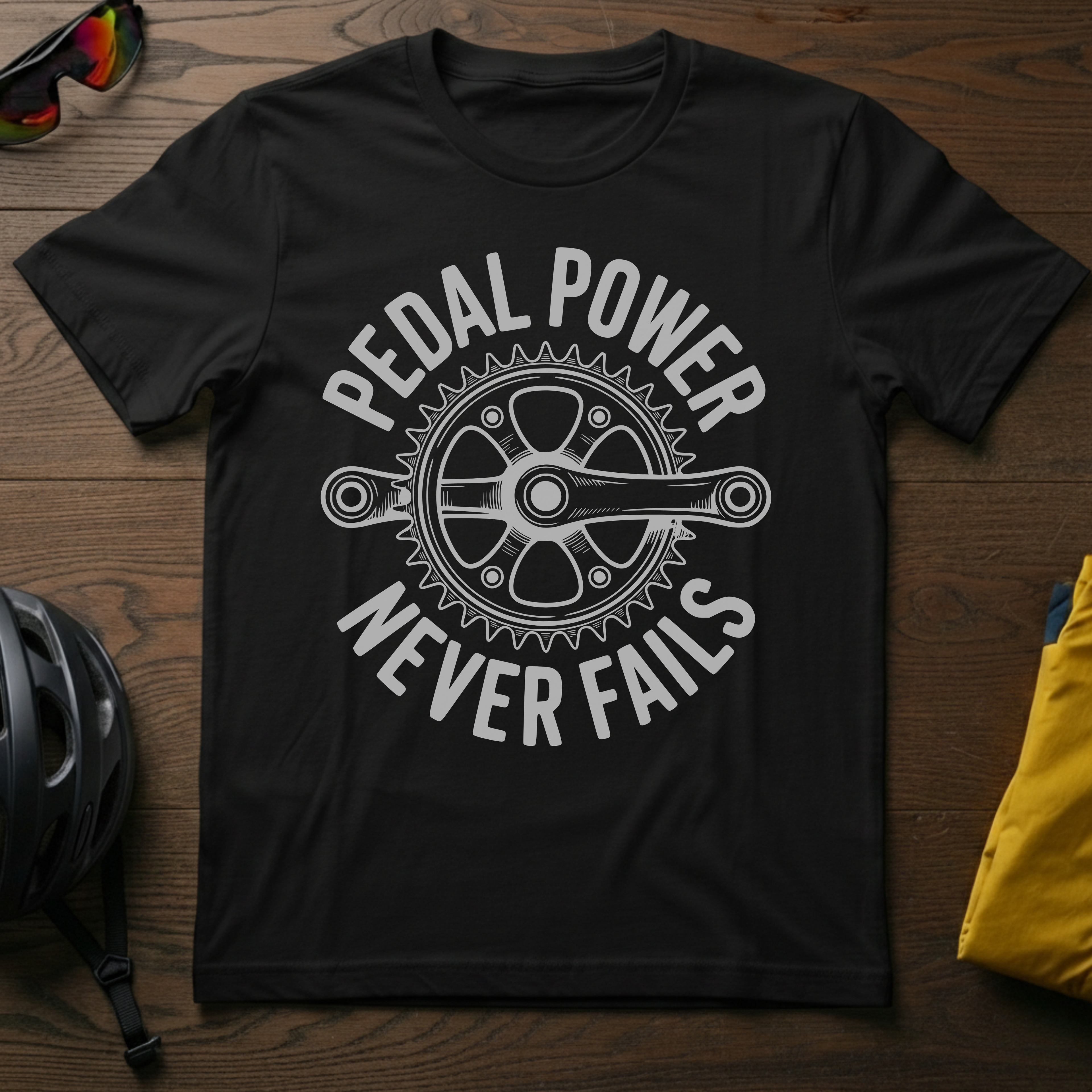 Pedal Power Never Fails Tee - Chainline Collective