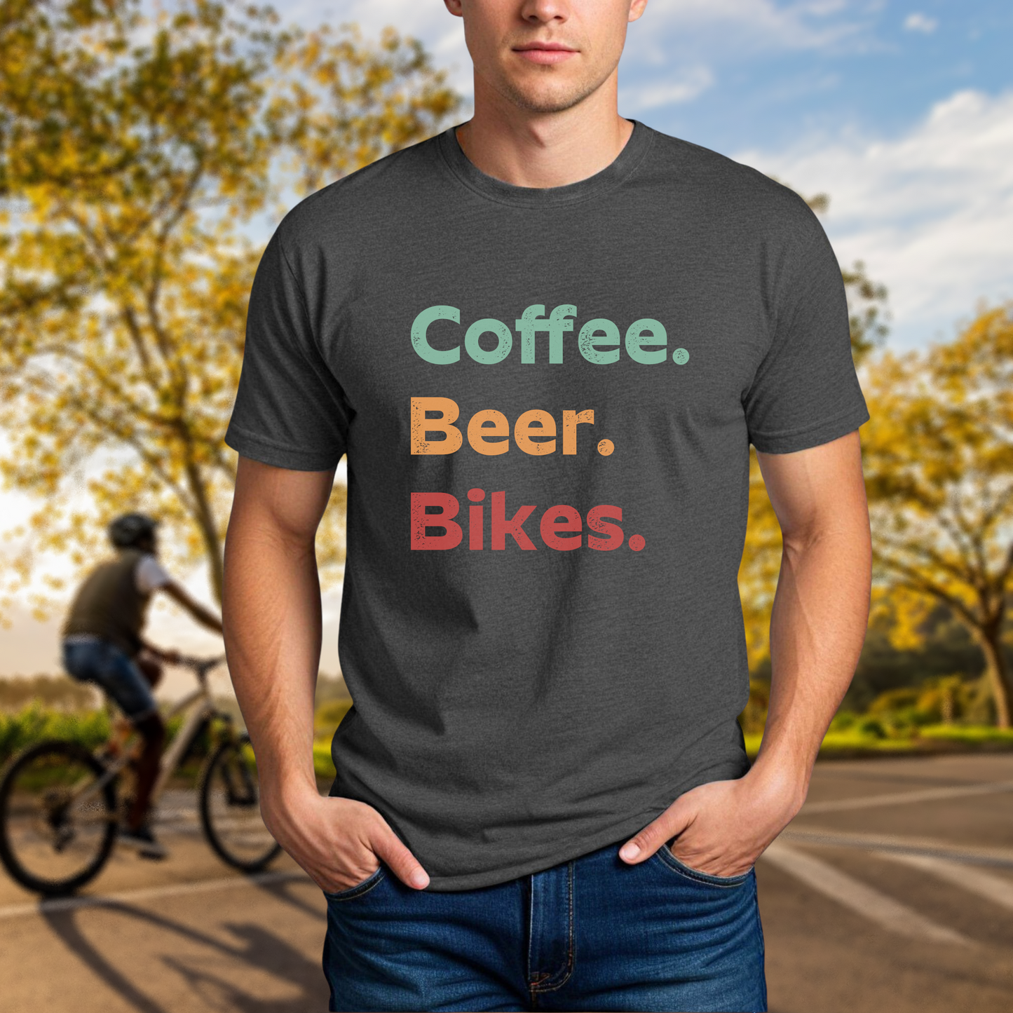 "Coffee. Beer. Bikes" T-Shirt - Chainline Collective