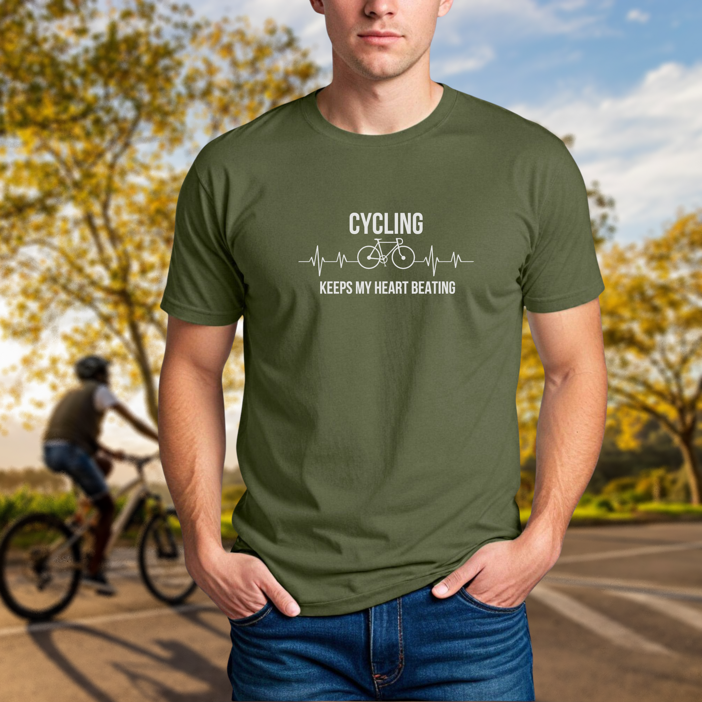 Cycling Keeps My Heart Beating EKG - Chainline Collective