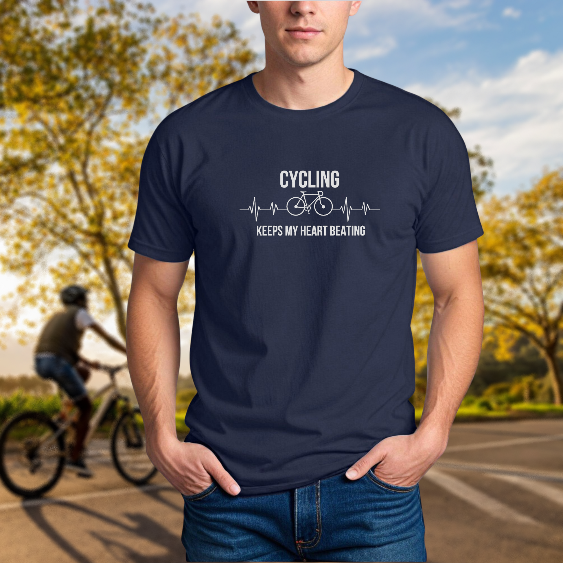 Cycling Keeps My Heart Beating EKG - Chainline Collective