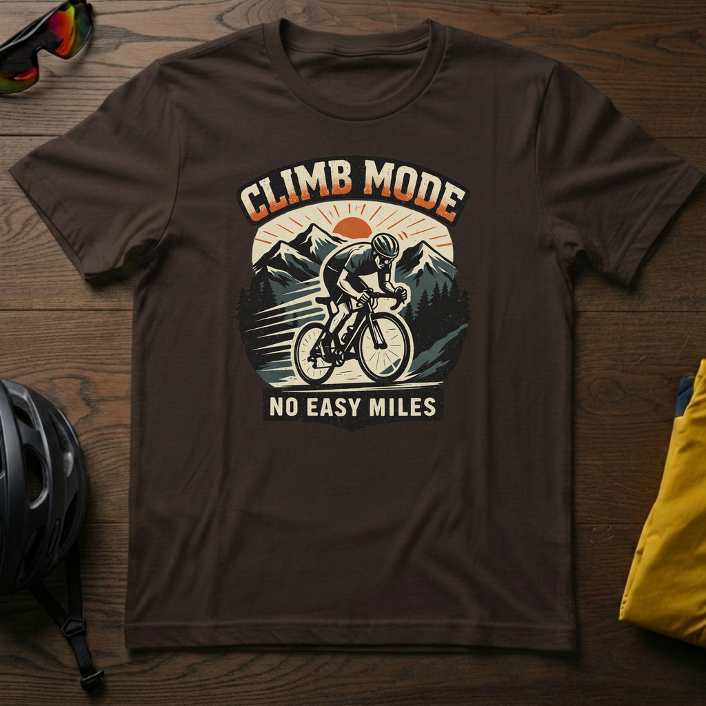"Climb Mode. No Easy Miles" Tee - Chainline Collective