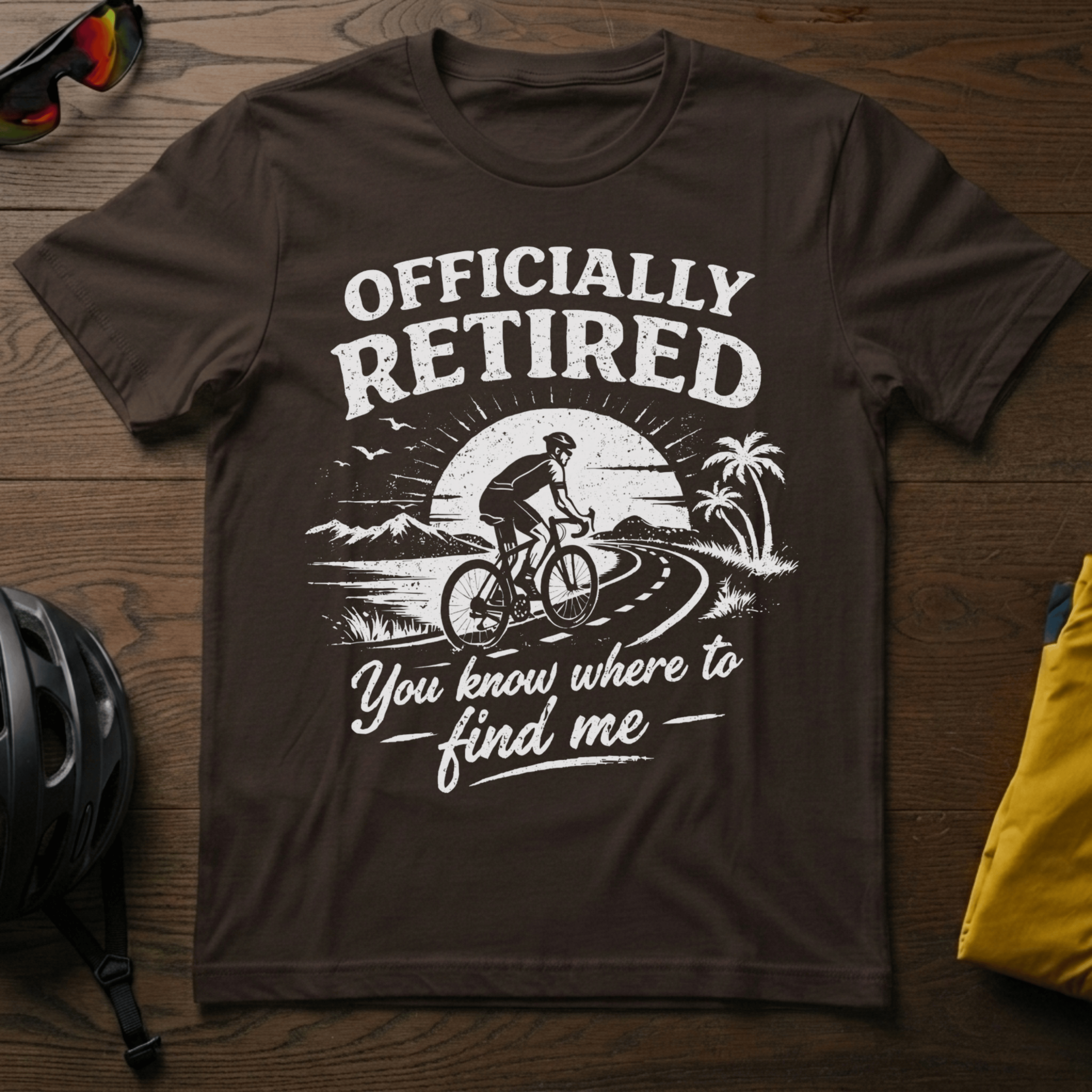 "Officially Retired..." Cyclist Tee - Chainline Collective