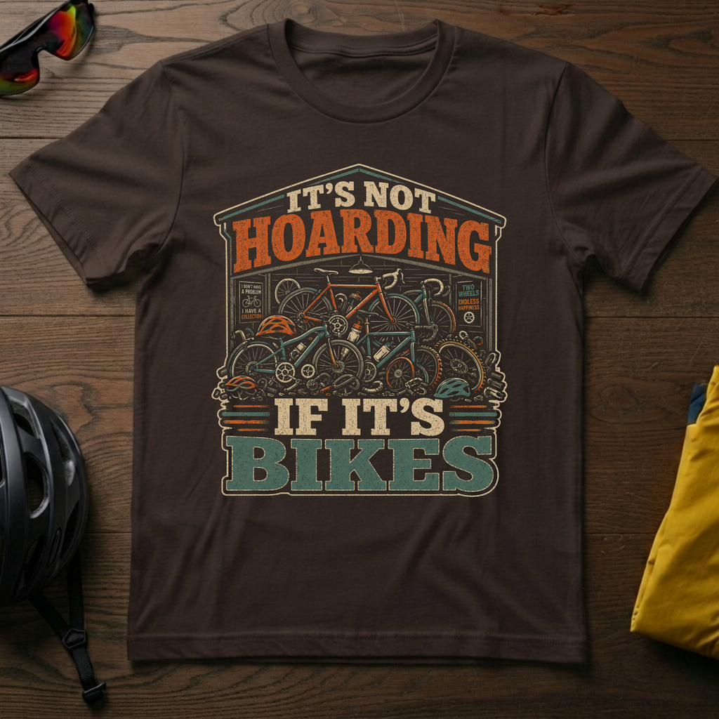 "It's Not Hoarding if it's Bikes" Tee - Chainline Collective