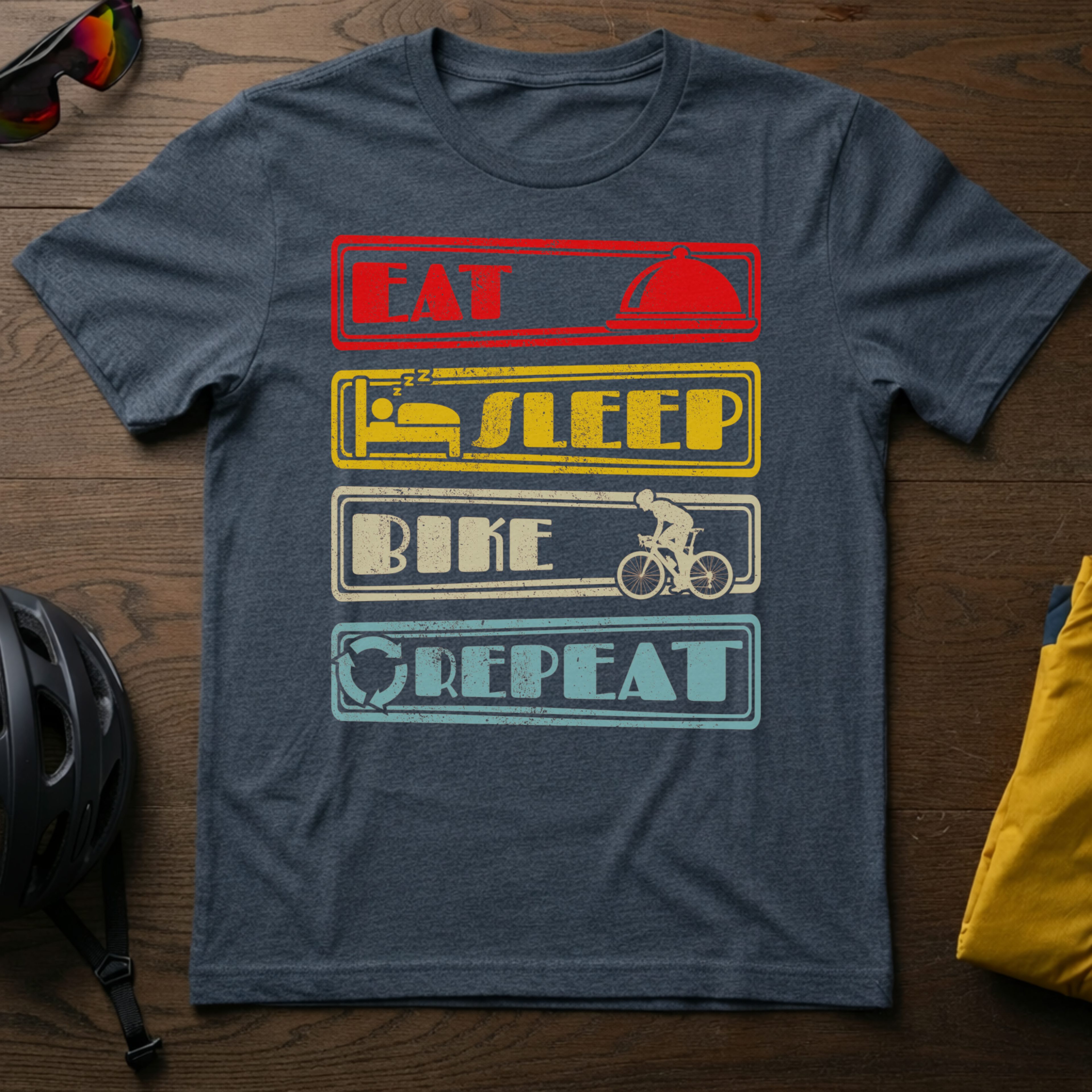 Eat Sleep Bike Repeat Tee - Chainline Collective