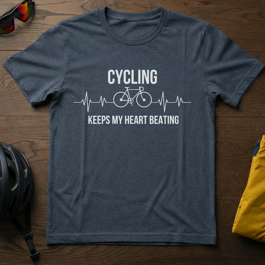 Cycling Keeps My Heart Beating EKG - Chainline Collective