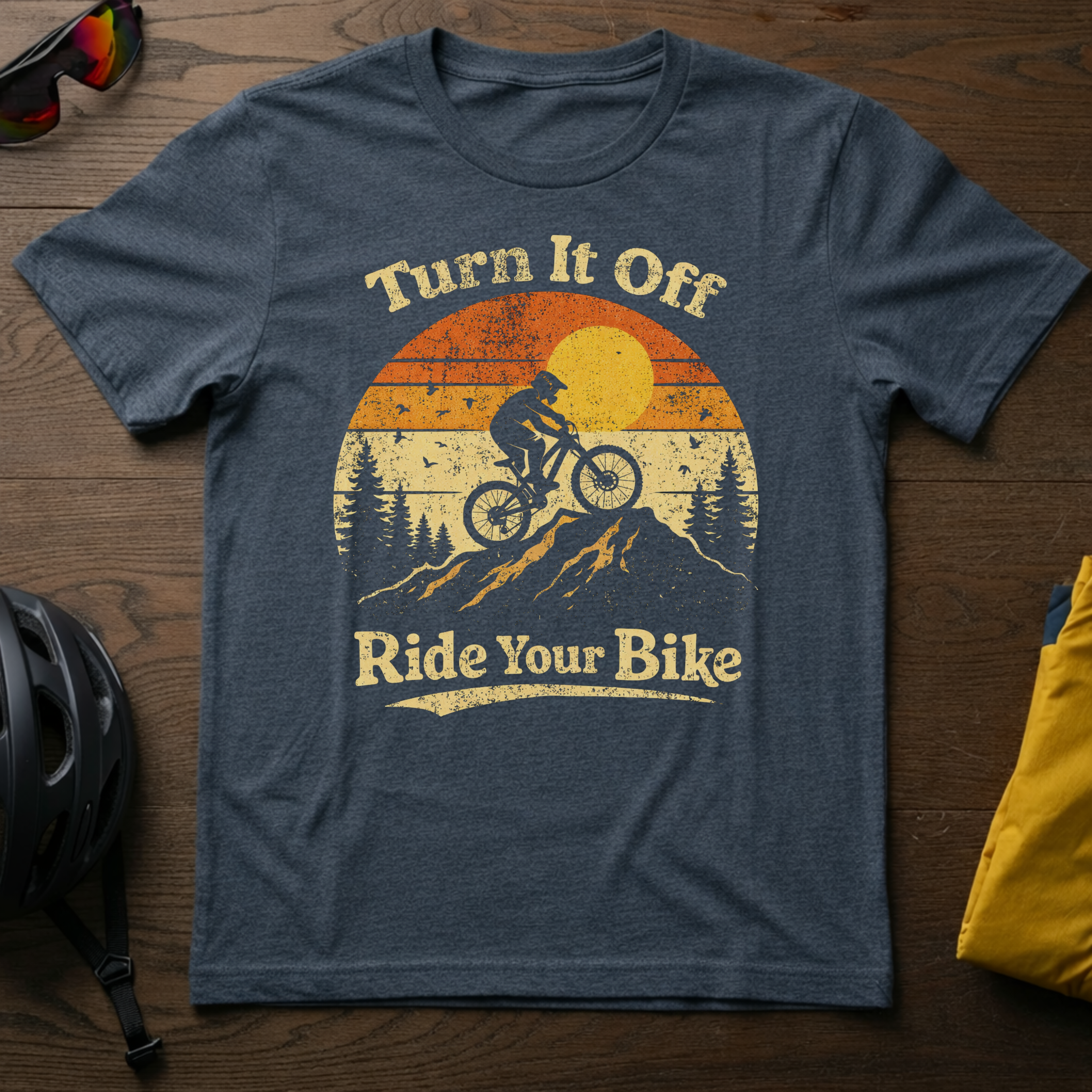 Turn It Off, Ride Your Bike Tee - Chainline Collective