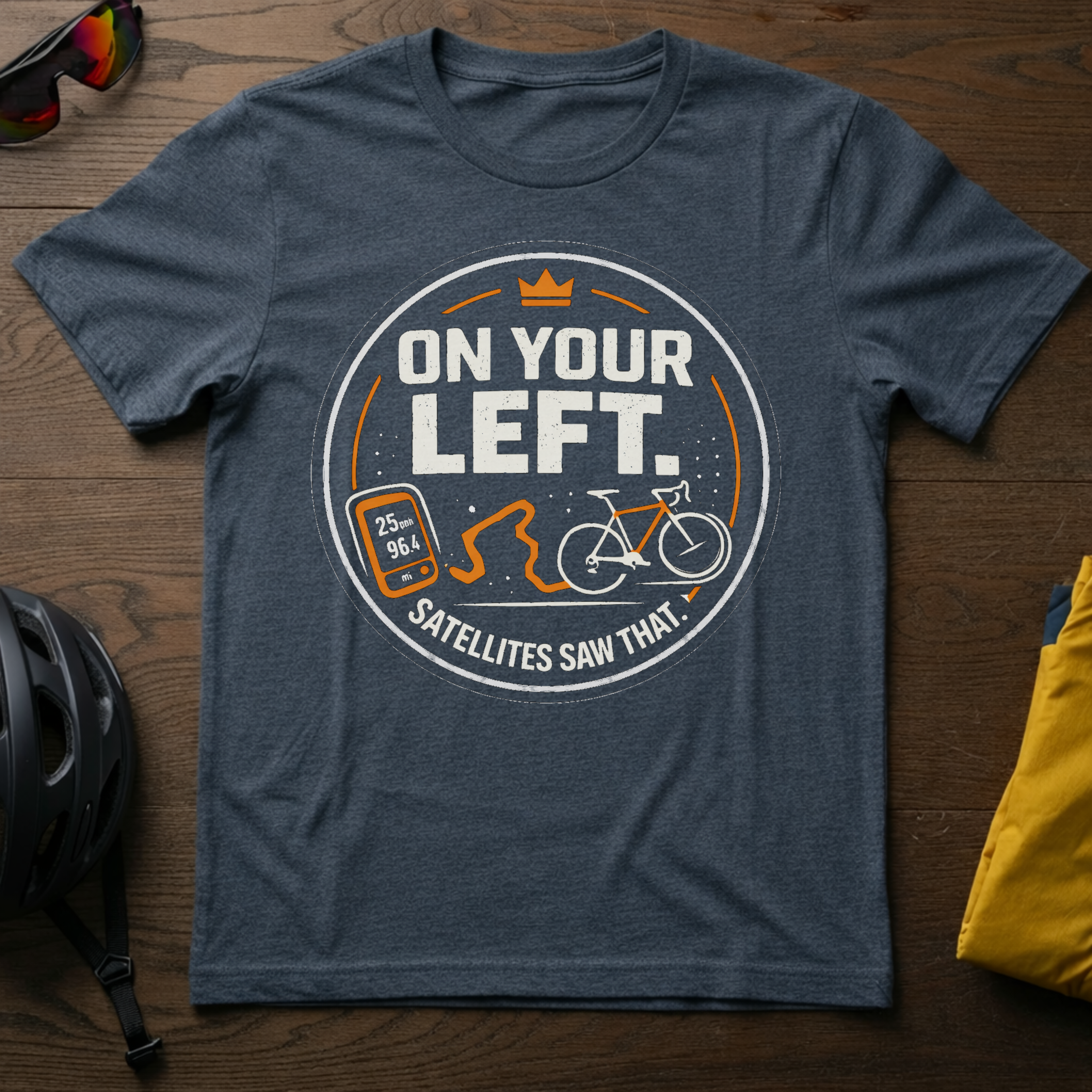 "On Your Left -- Satellites Saw That" Tee - Chainline Collective