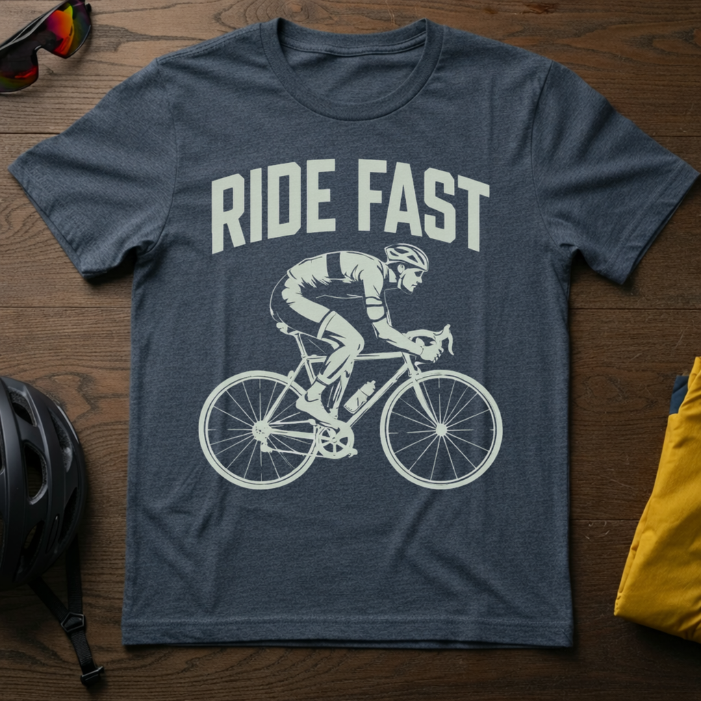 "Ride Fast" Road Cyclist Tee - Chainline Collective