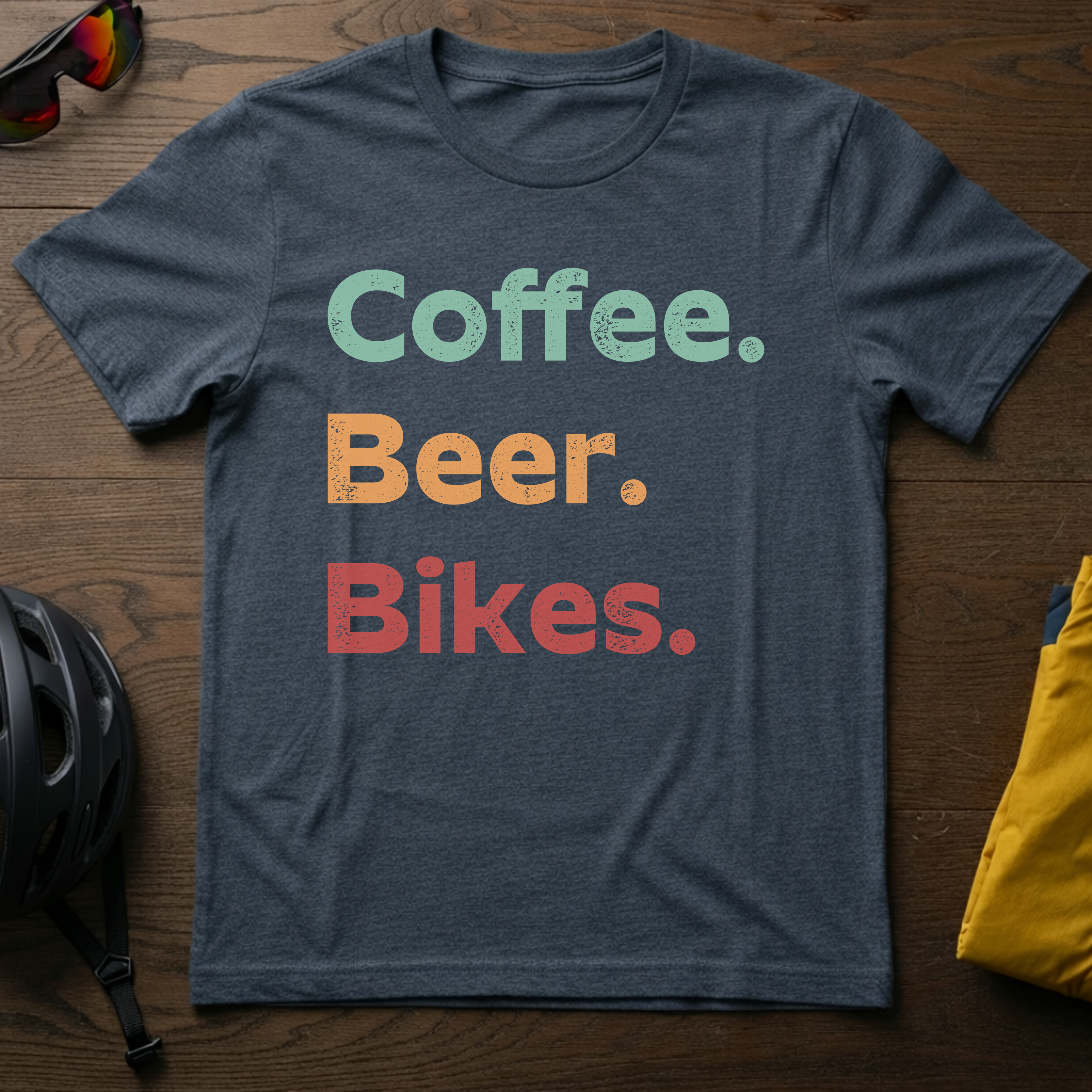 "Coffee. Beer. Bikes" T-Shirt - Chainline Collective