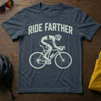 "Ride Farther" Road Cyclist Tee - Chainline Collective