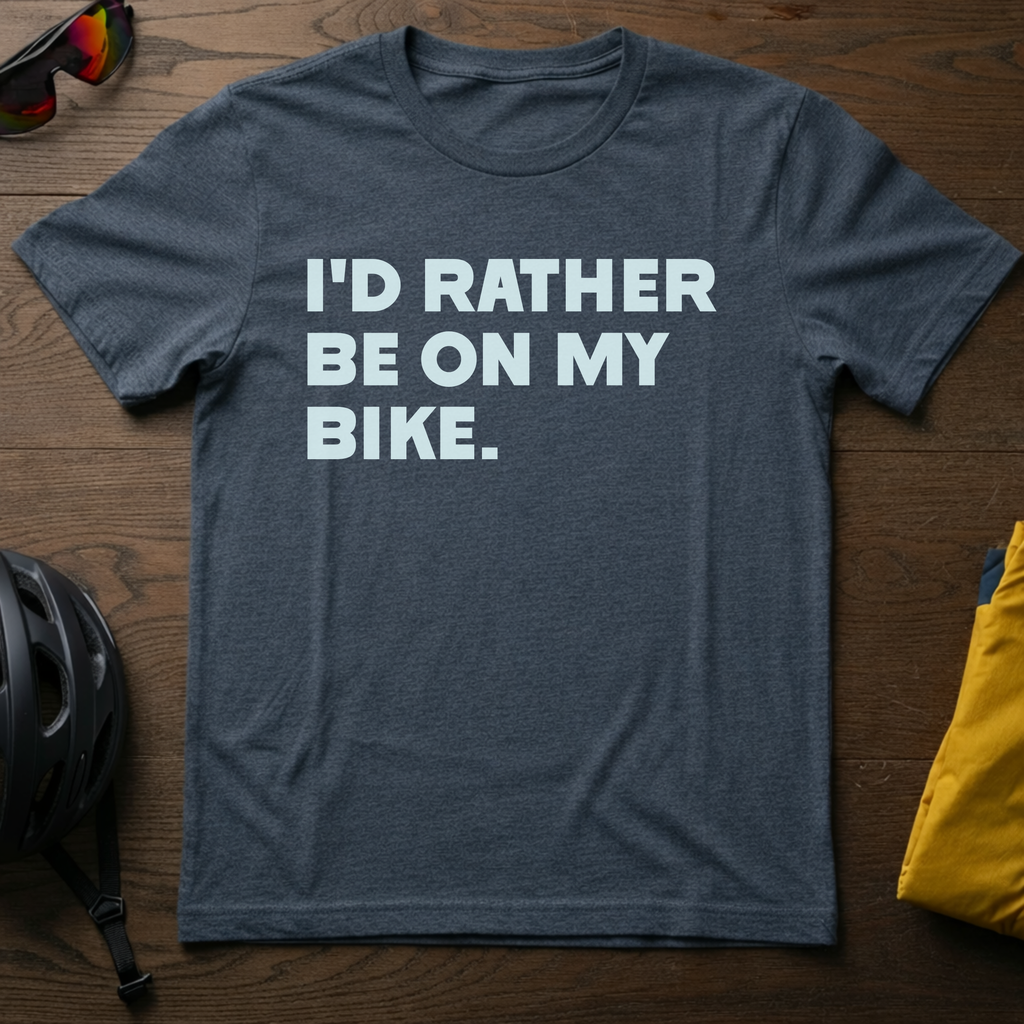 "I'd Rather Be On My Bike." Tee - Chainline Collective