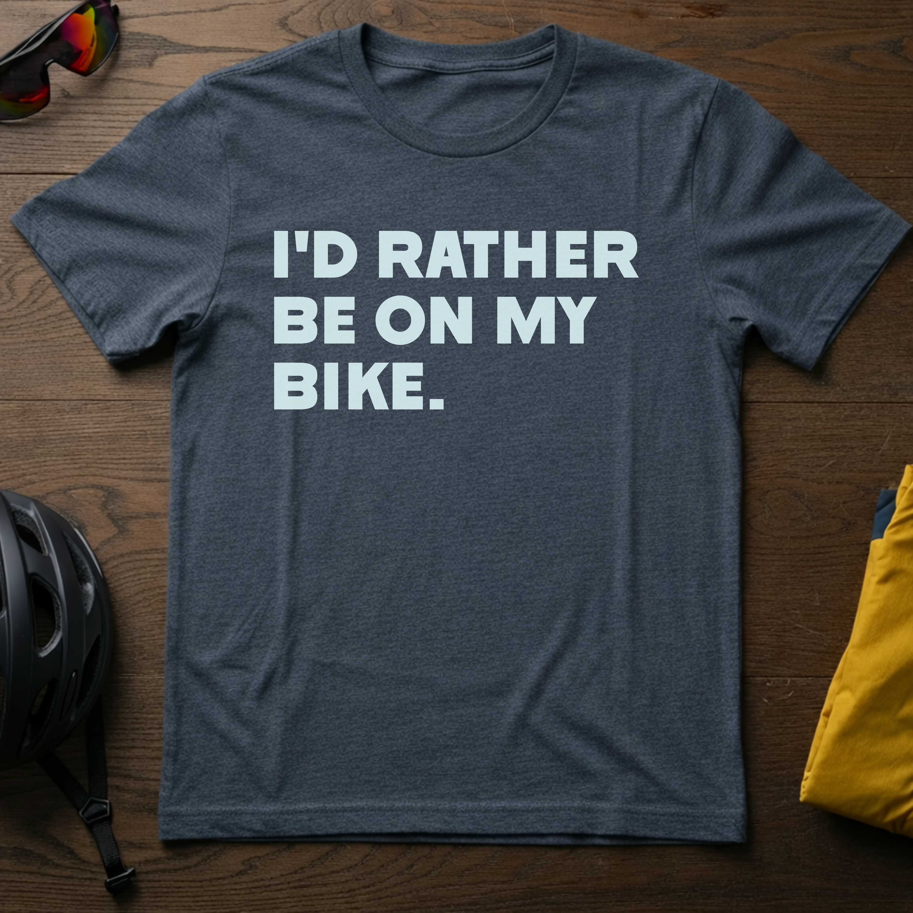 "I'd Rather Be On My Bike." Tee - Chainline Collective