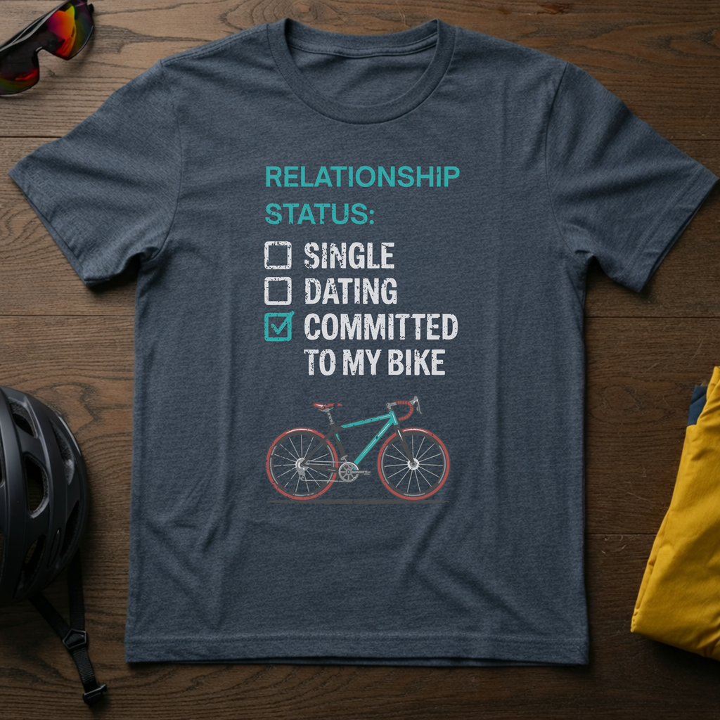 "Relationship Status: Committed to my Bike" T-Shirt - Chainline Collective