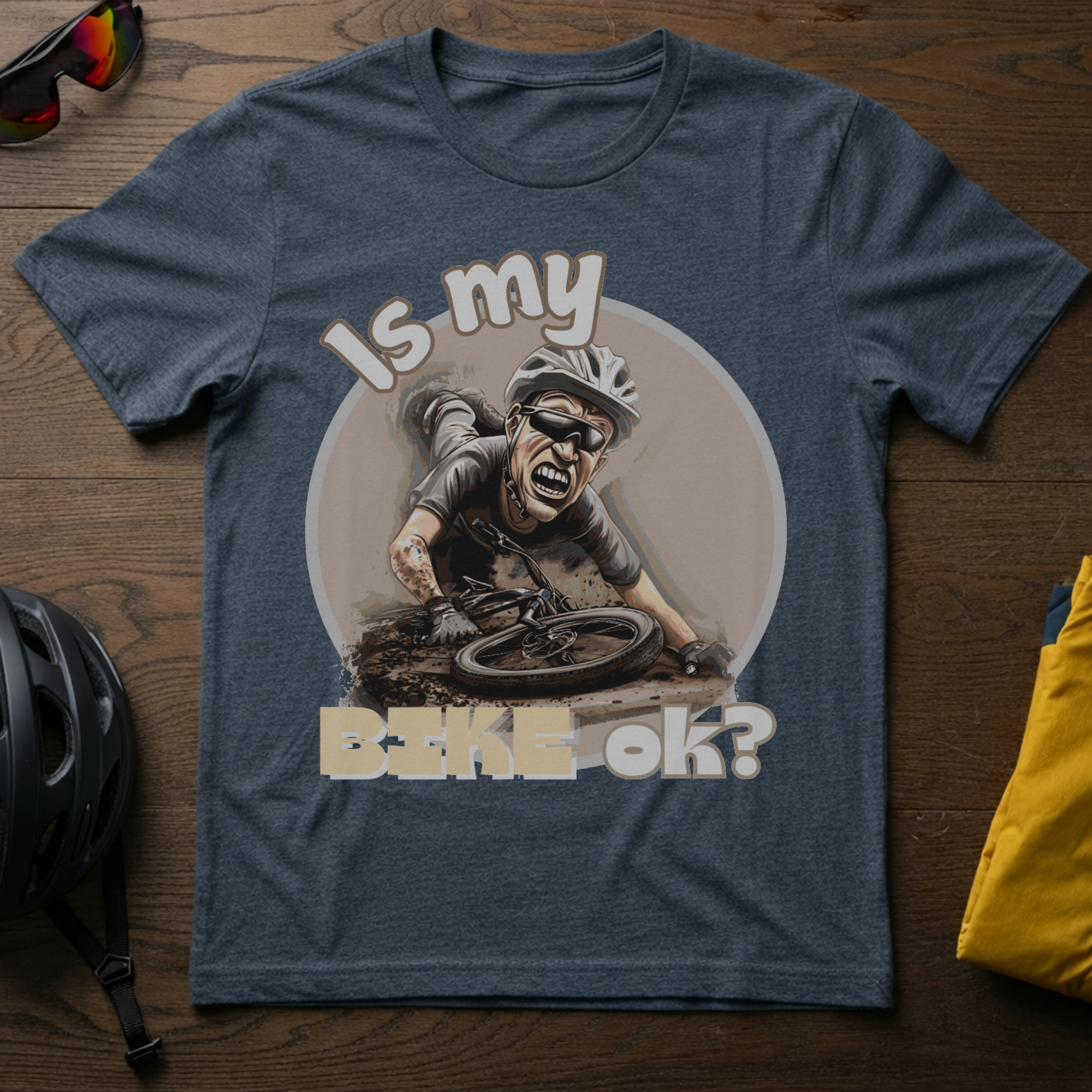 "Is My Bike OK?" Mountain Biker T-Shirt - Chainline Collective