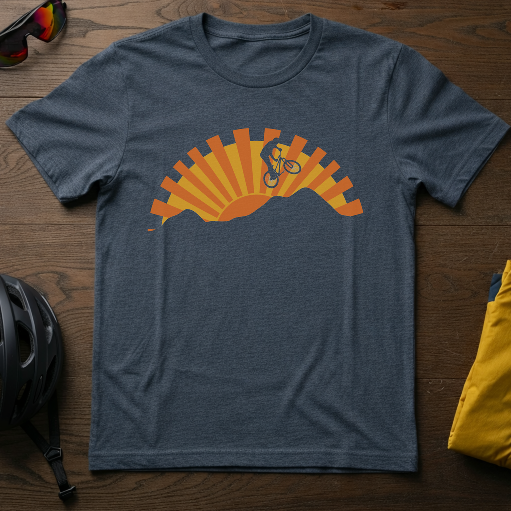 Mountain Bike Jumping, Sunset Silhouette - Chainline Collective
