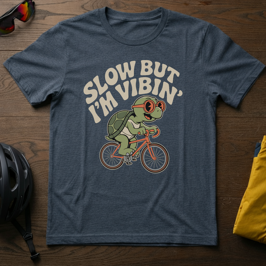 "Slow But I’m Vibin'" Turtle Tee - Chainline Collective