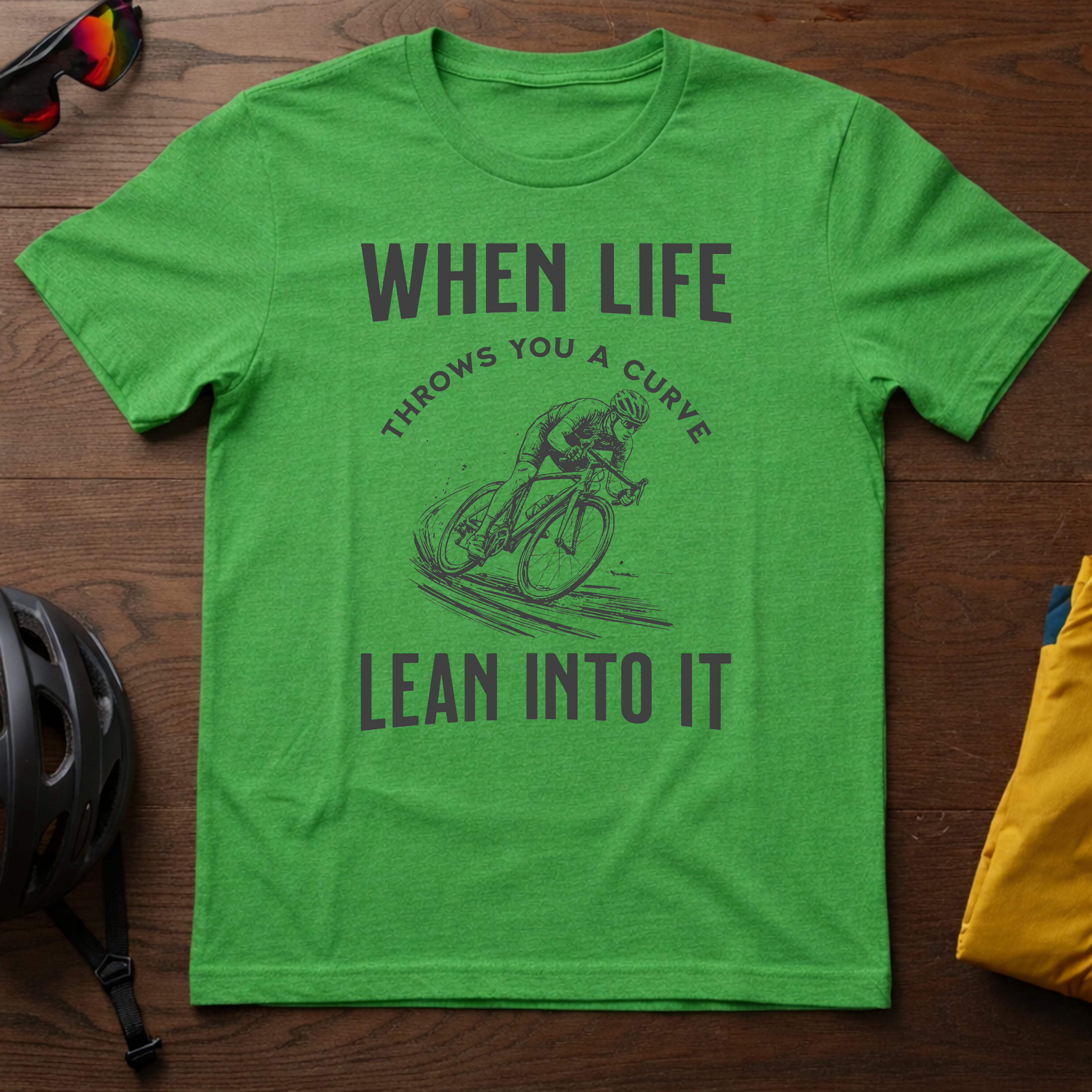 "When Life Throws You a Curve, Lean Into It" Tee - Chainline Collective