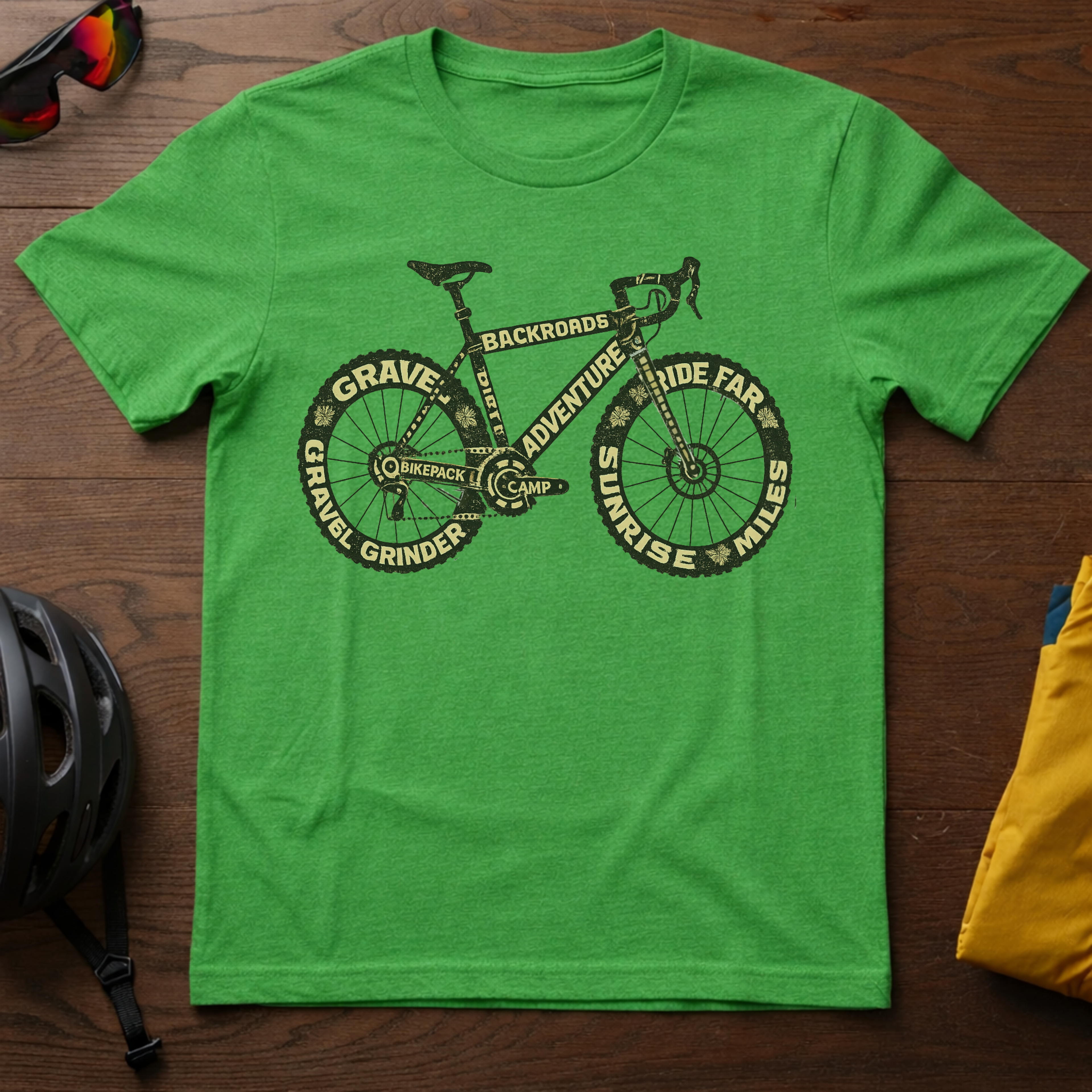Gravel Bike Word Art Tee - Chainline Collective
