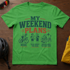 "My Weekend Plans" Obsessed Cyclist Tee - Chainline Collective