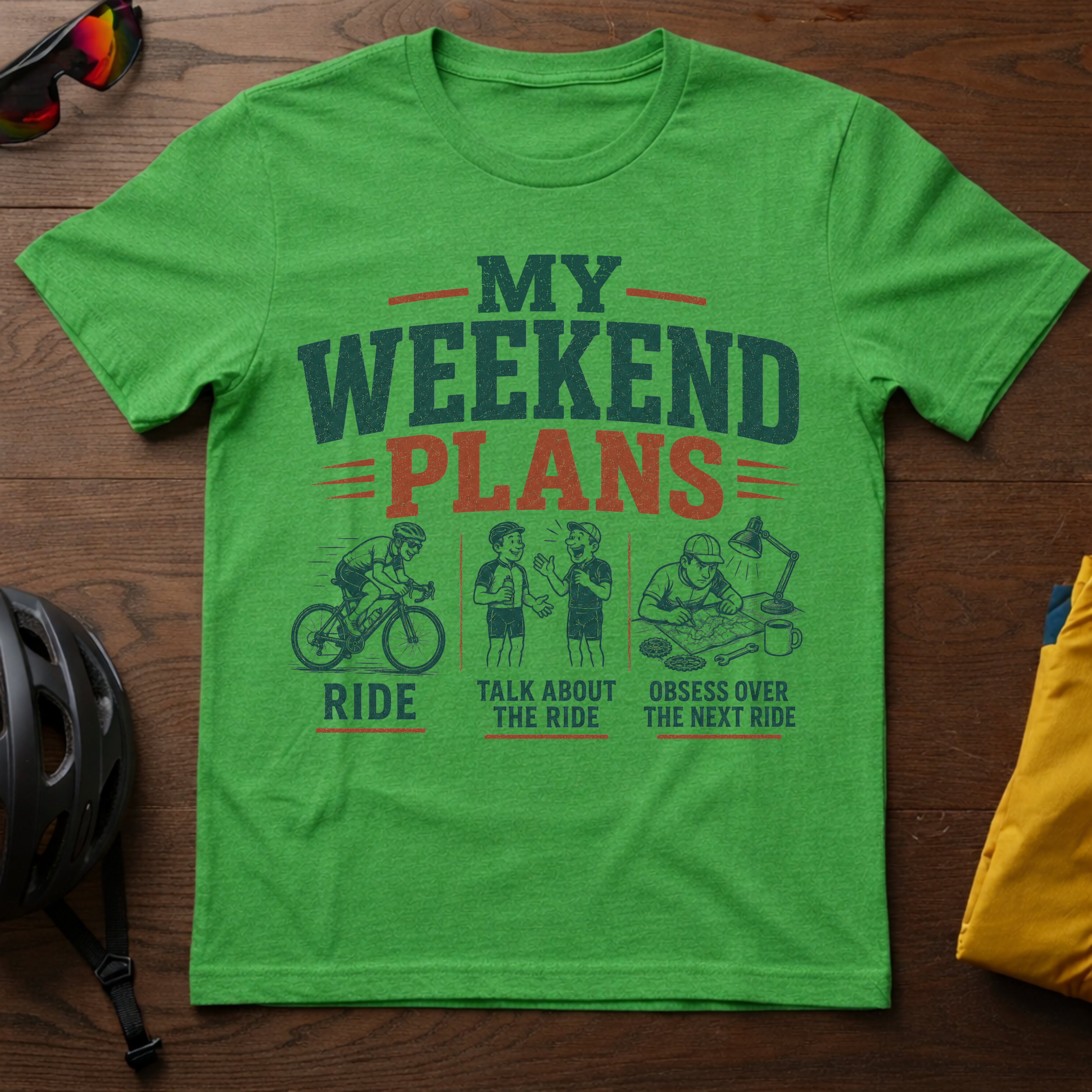 "My Weekend Plans" Obsessed Cyclist Tee - Chainline Collective