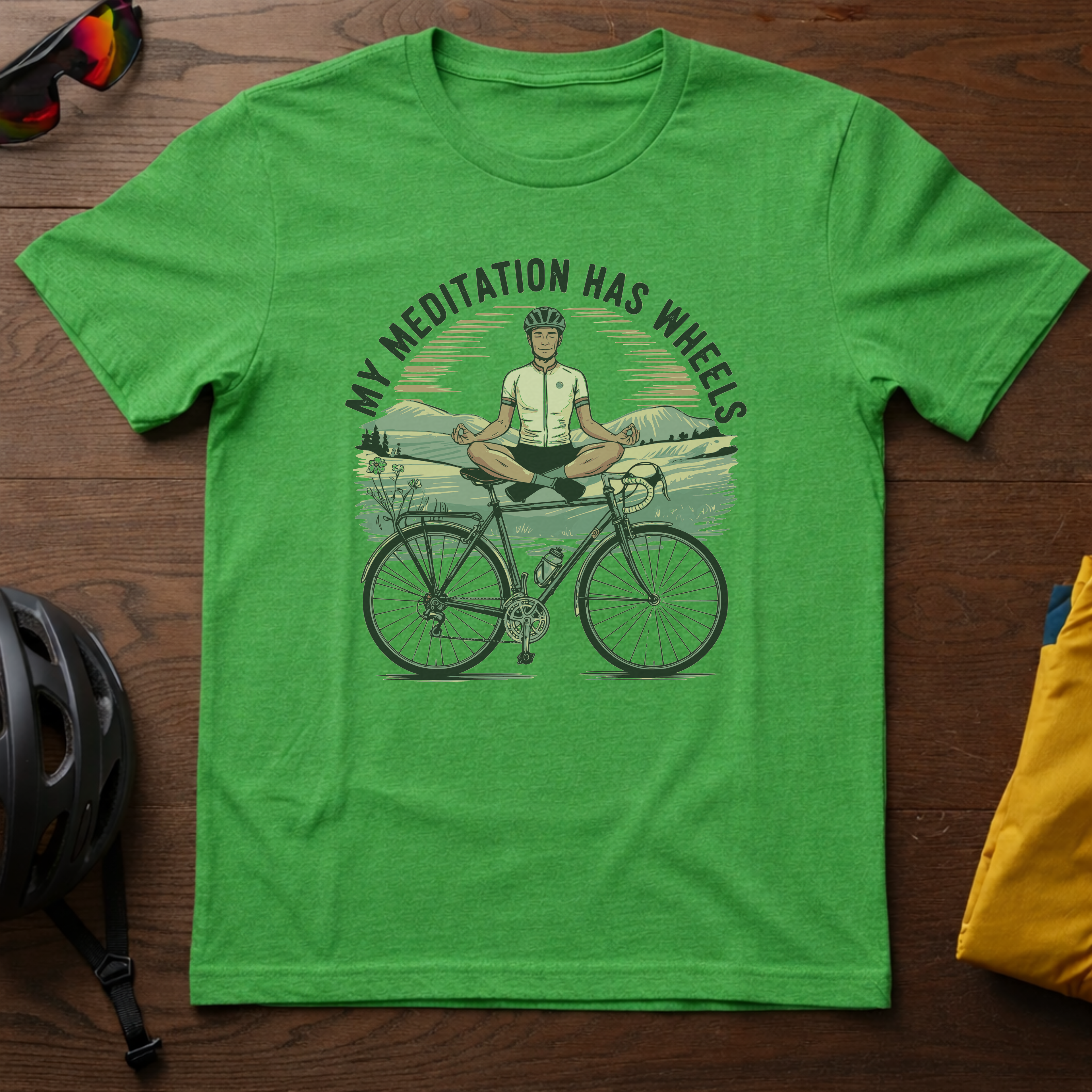 My Meditation Has Wheels Tee - Chainline Collective