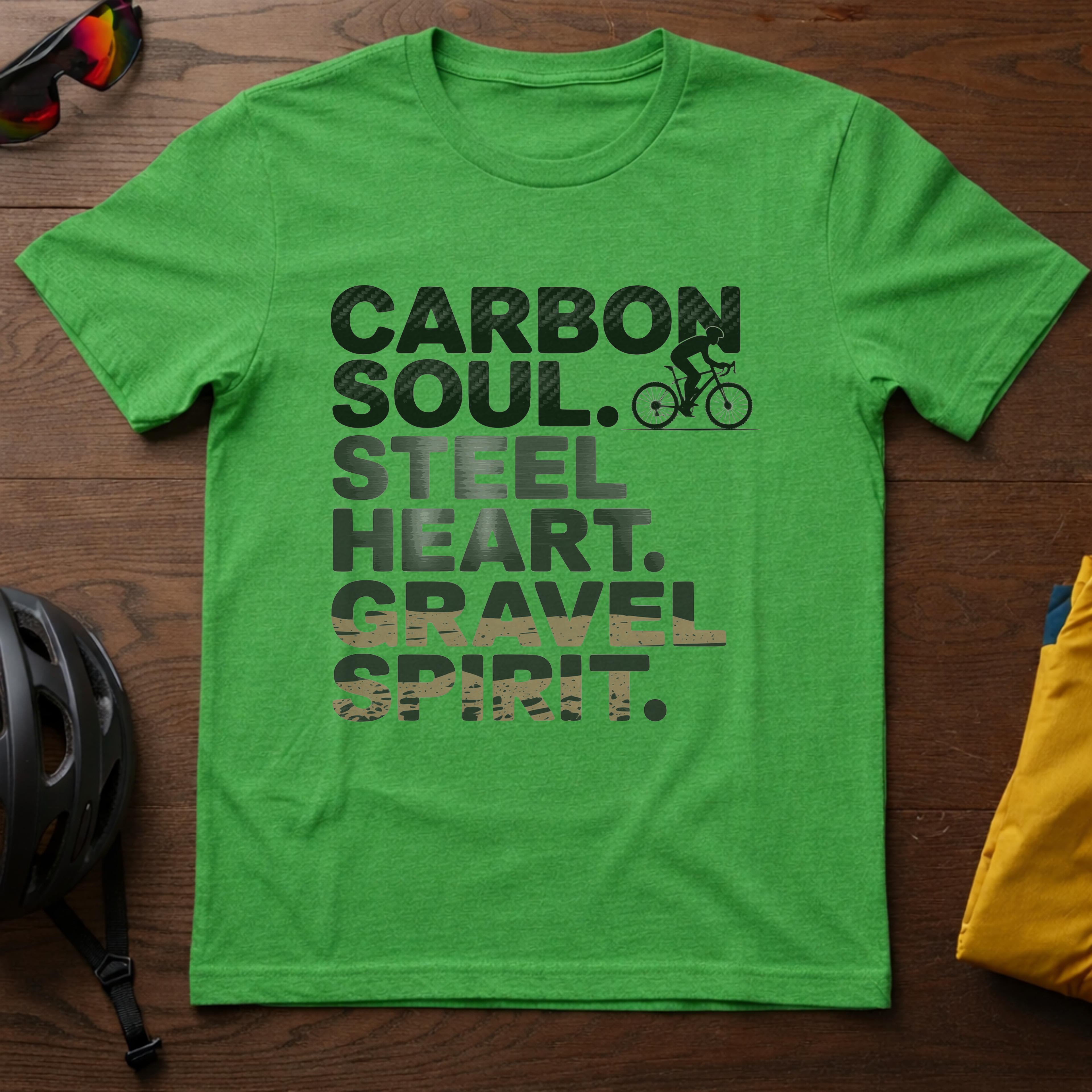 Carbon Soul. Steel Heart. Gravel Spirit. Tee - Chainline Collective