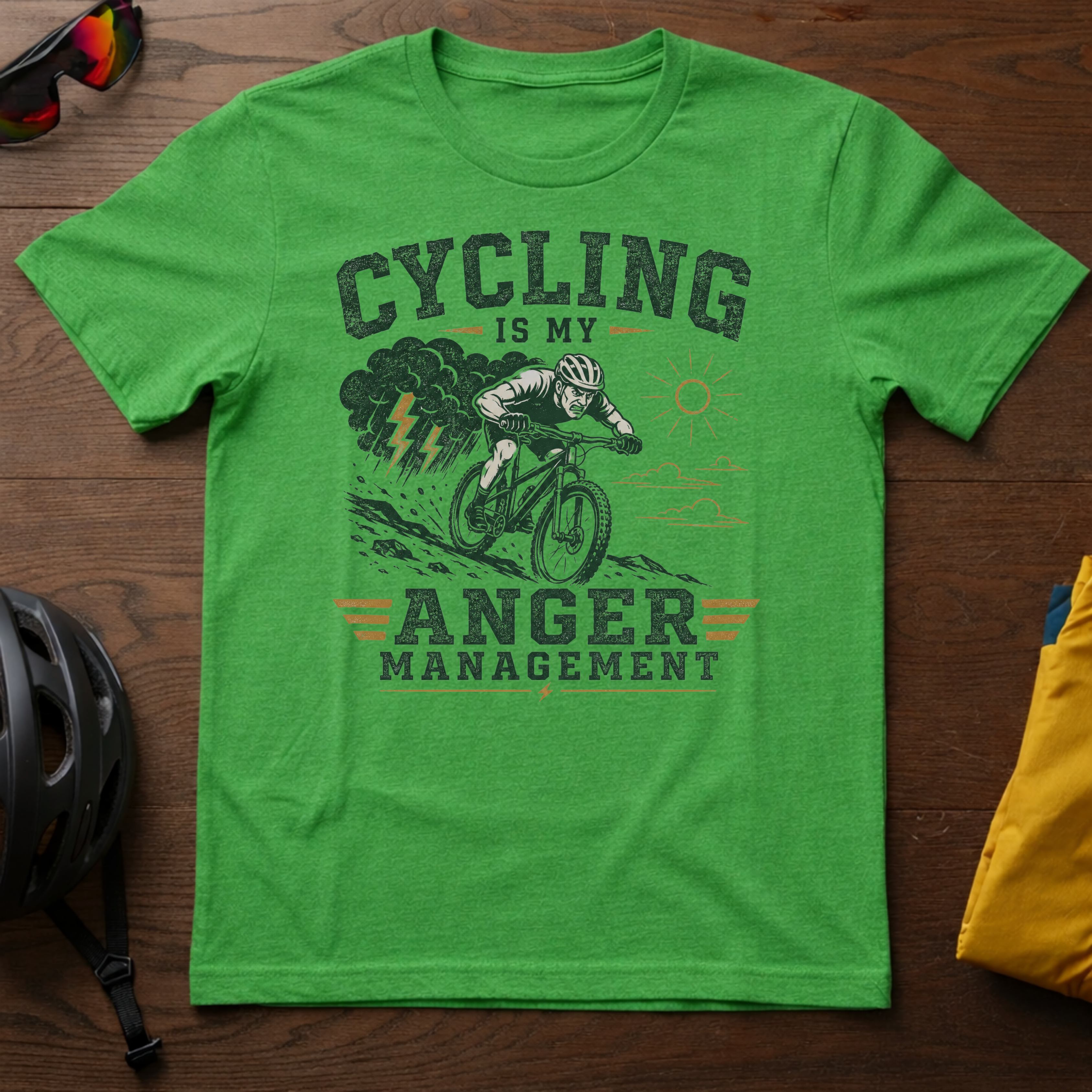 "Cycling Is My Anger Management" Cyclist Tee