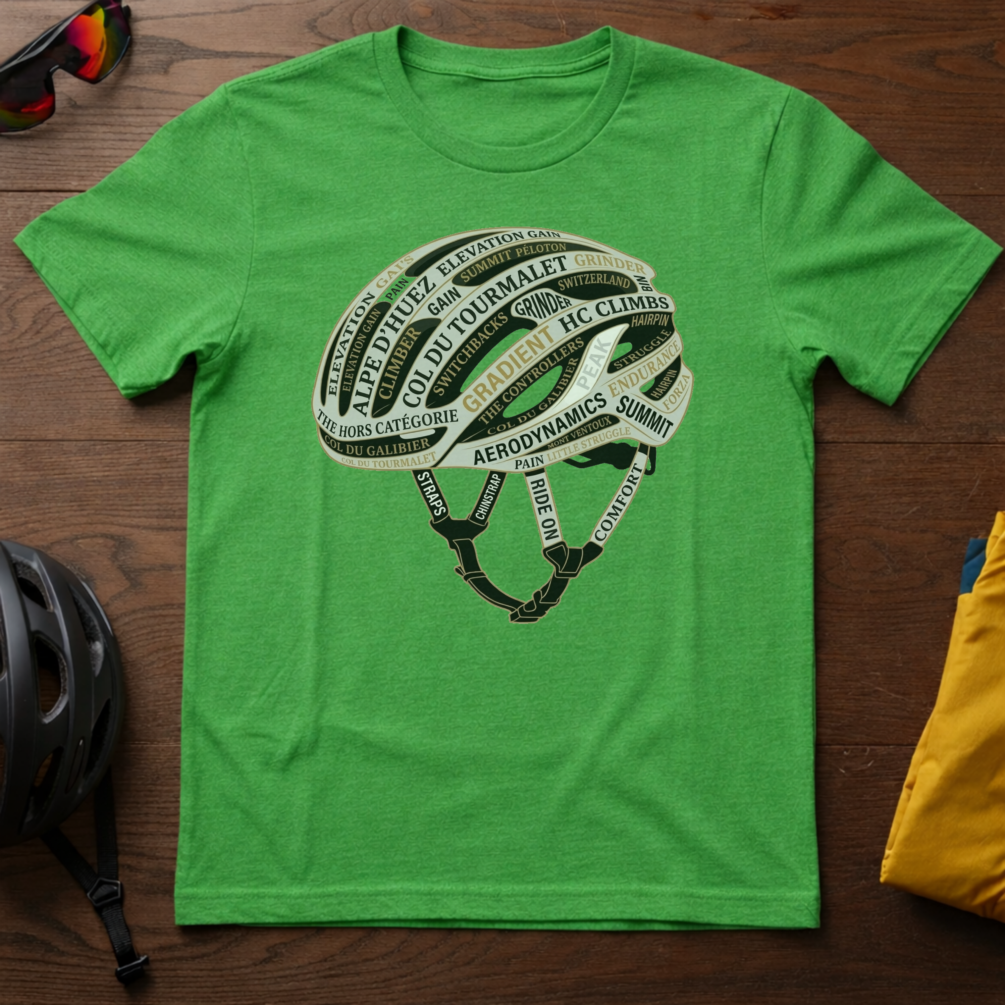 Bike Helmet Typography Tee - Chainline Collective