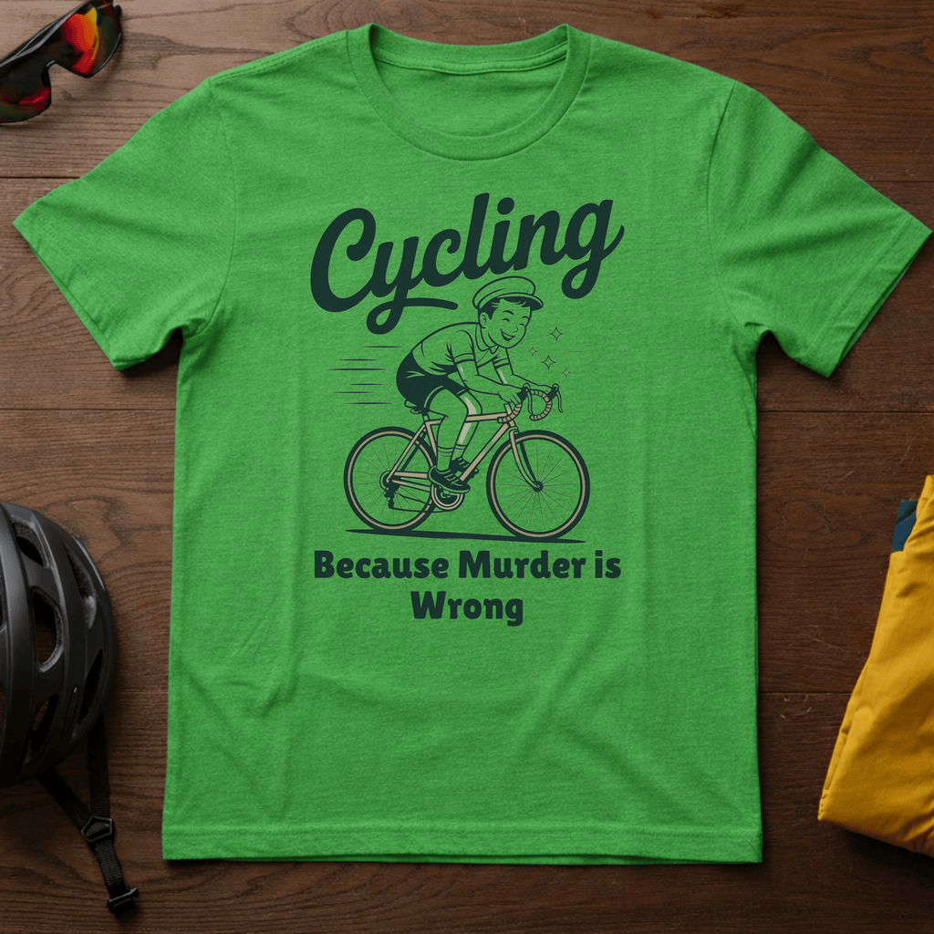 Cycling: Because Murder is Wrong Tee - Chainline Collective