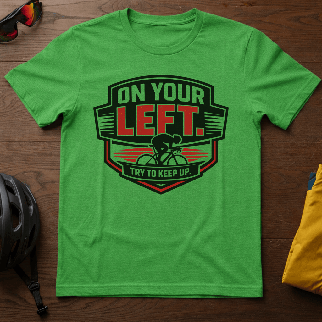 "On Your Left. Try to Keep Up" Tee - Chainline Collective