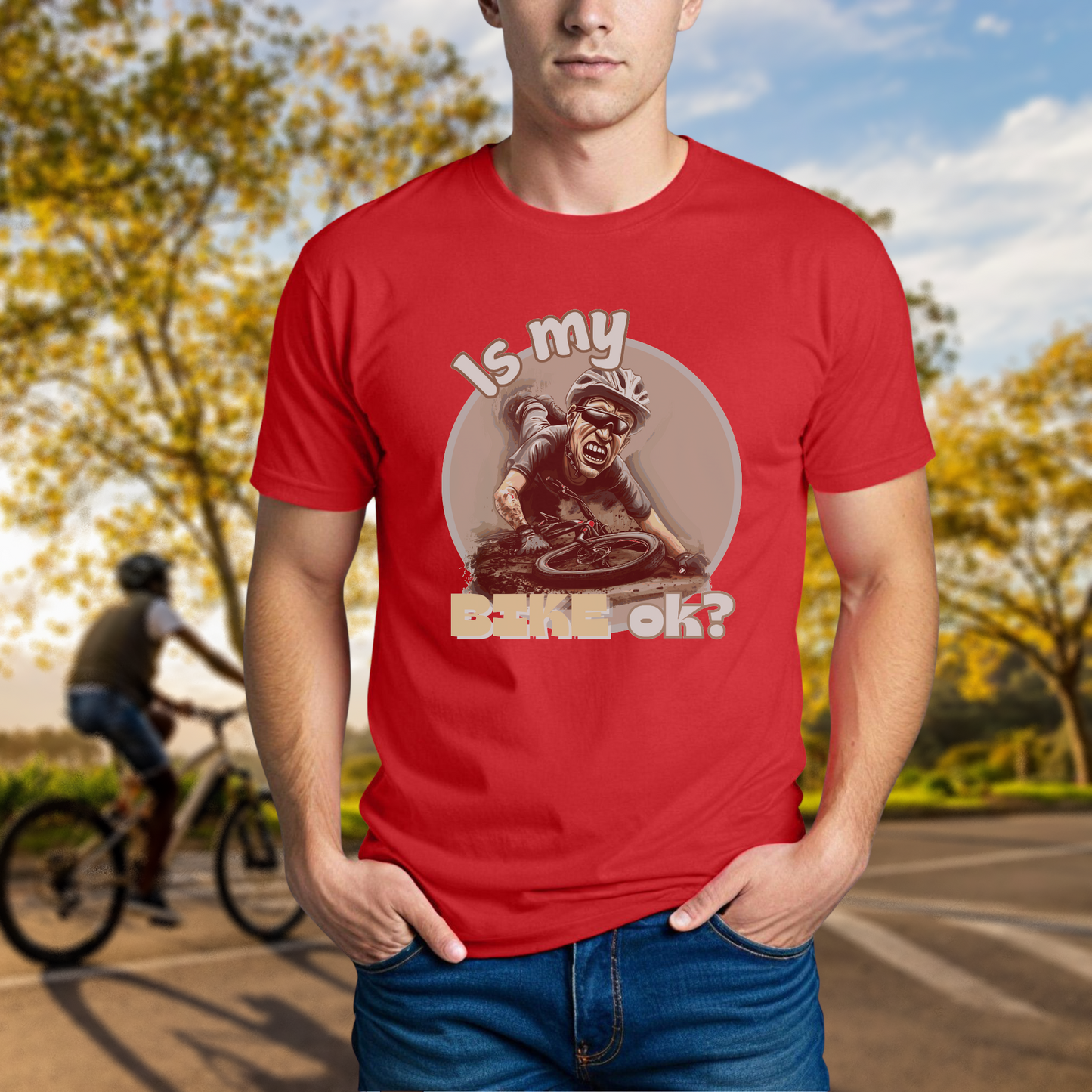 "Is My Bike OK?" Mountain Biker T-Shirt - Chainline Collective
