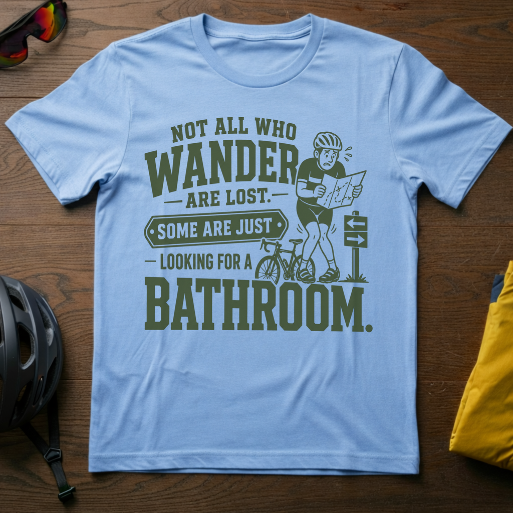 "Not All Who Wander Are Lost..." Desperate Cyclist Tee