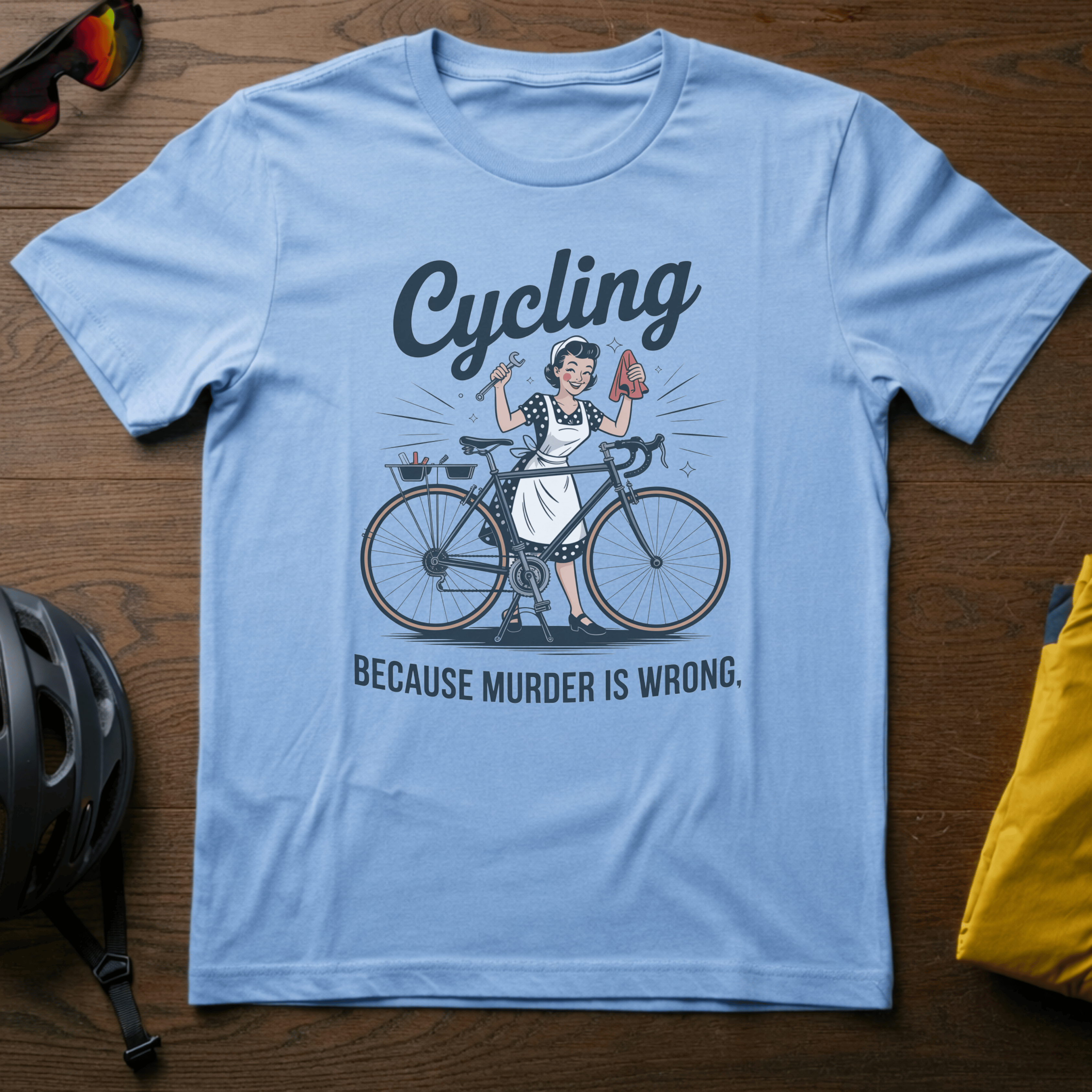 "Cycling--Because Murder is Wrong" Tee - Chainline Collective