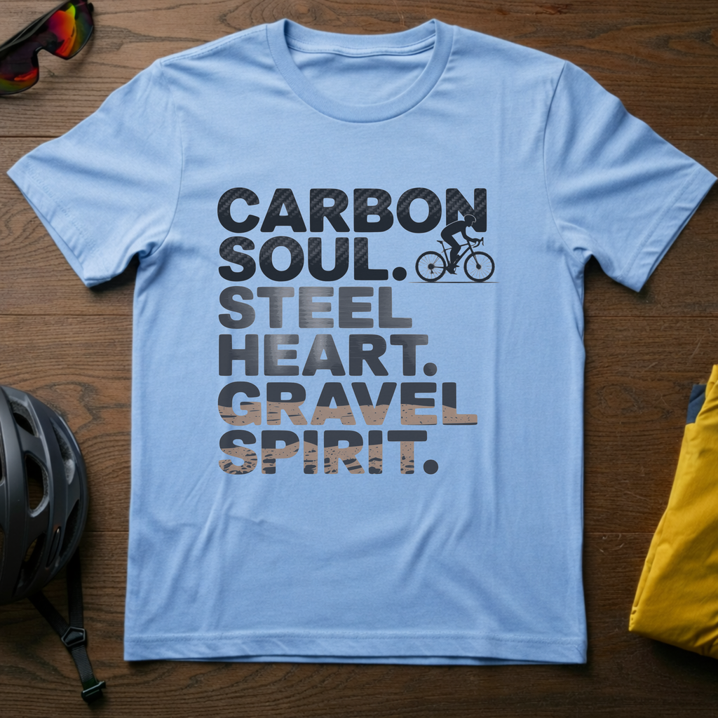 Carbon Soul. Steel Heart. Gravel Spirit. Tee - Chainline Collective