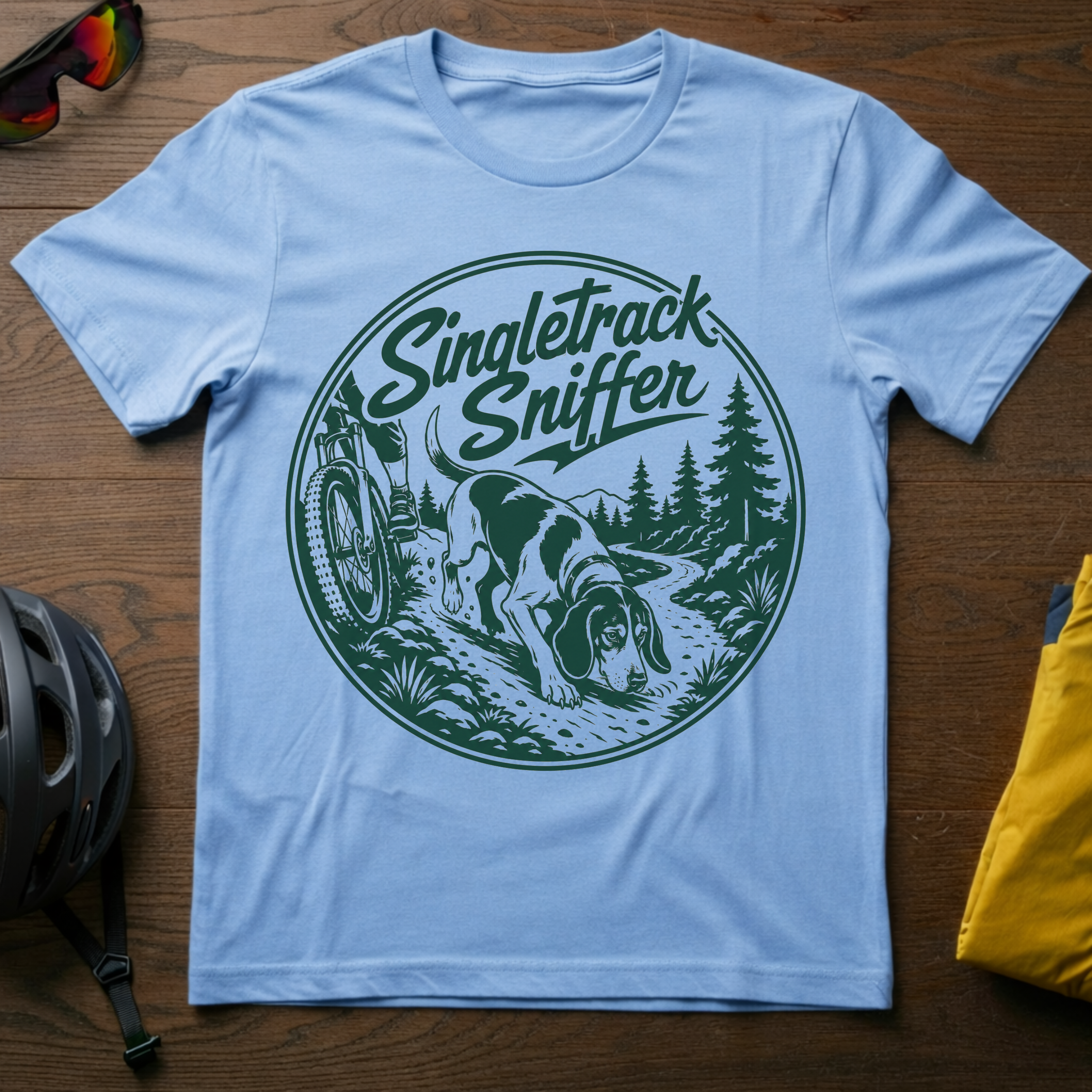 "Singetrack Sniffer" Trailhound Tee - Chainline Collective