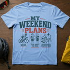 "My Weekend Plans" Obsessed Cyclist Tee - Chainline Collective